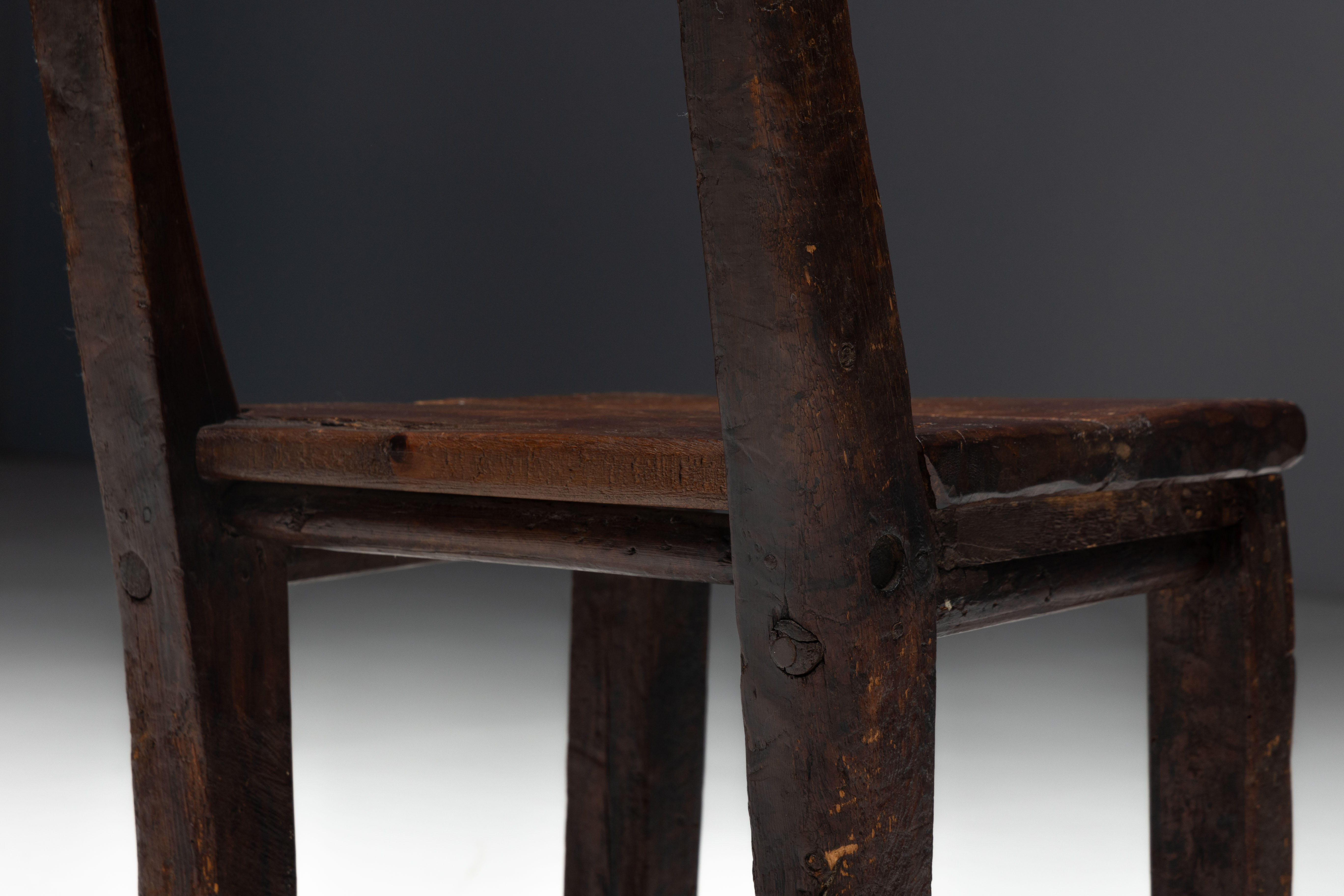 Rustic Vernacular Wooden Chair - 19th Century 