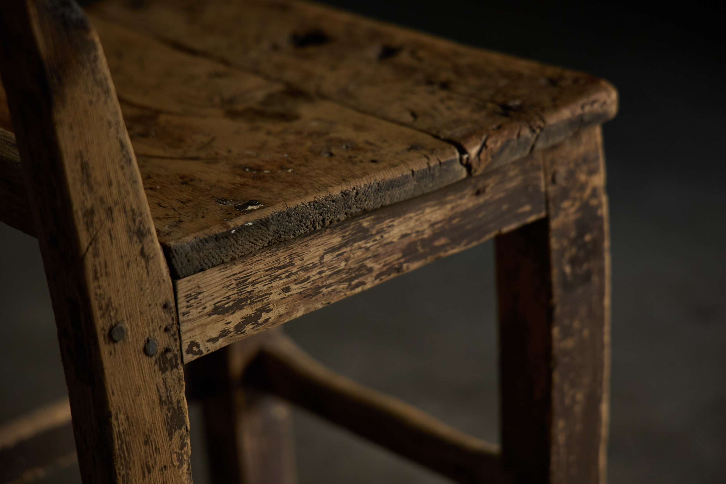 Rustic Vernacular Wooden Chair, France - 19th Century