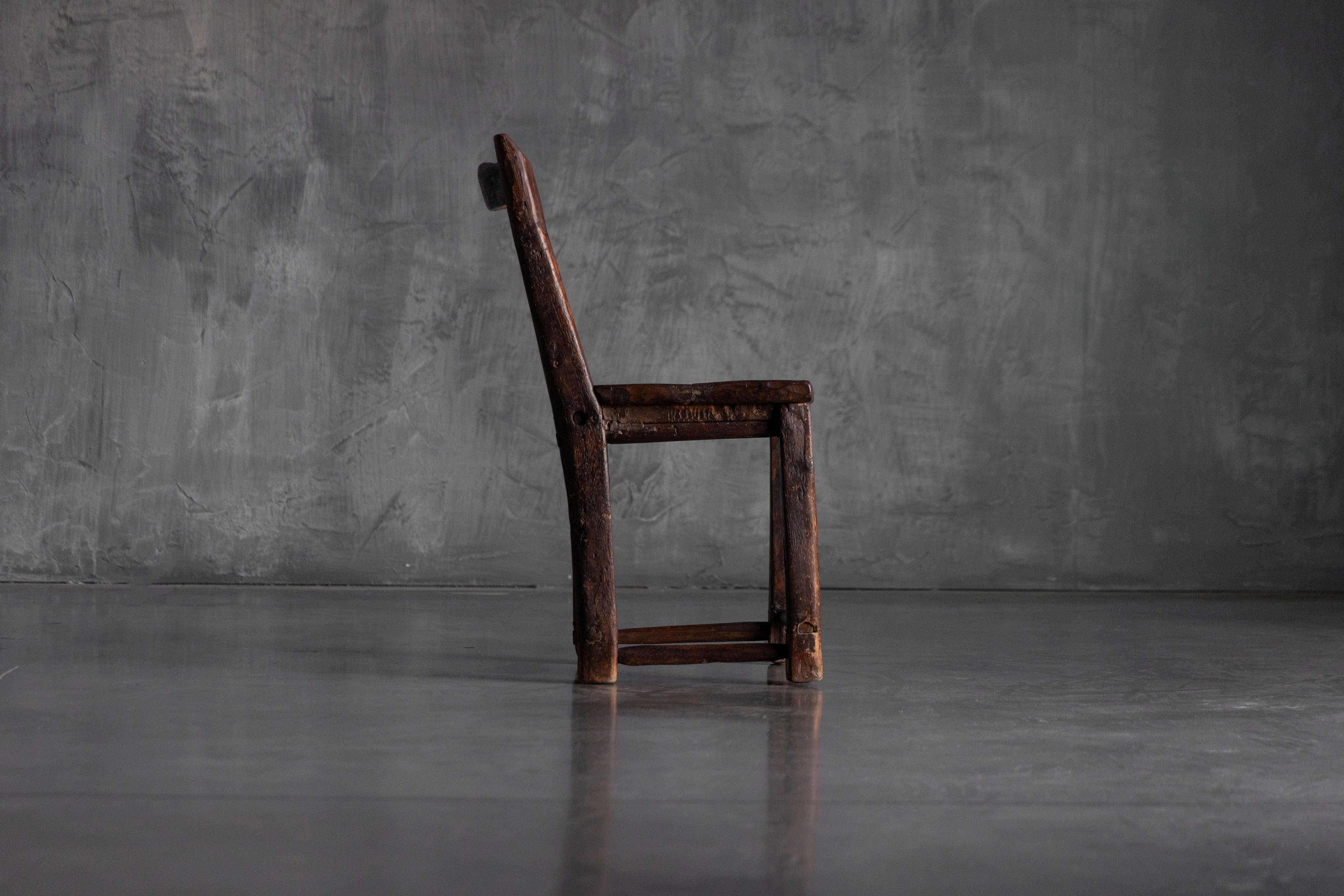 Rustic Vernacular Wooden Chair - 19th Century 