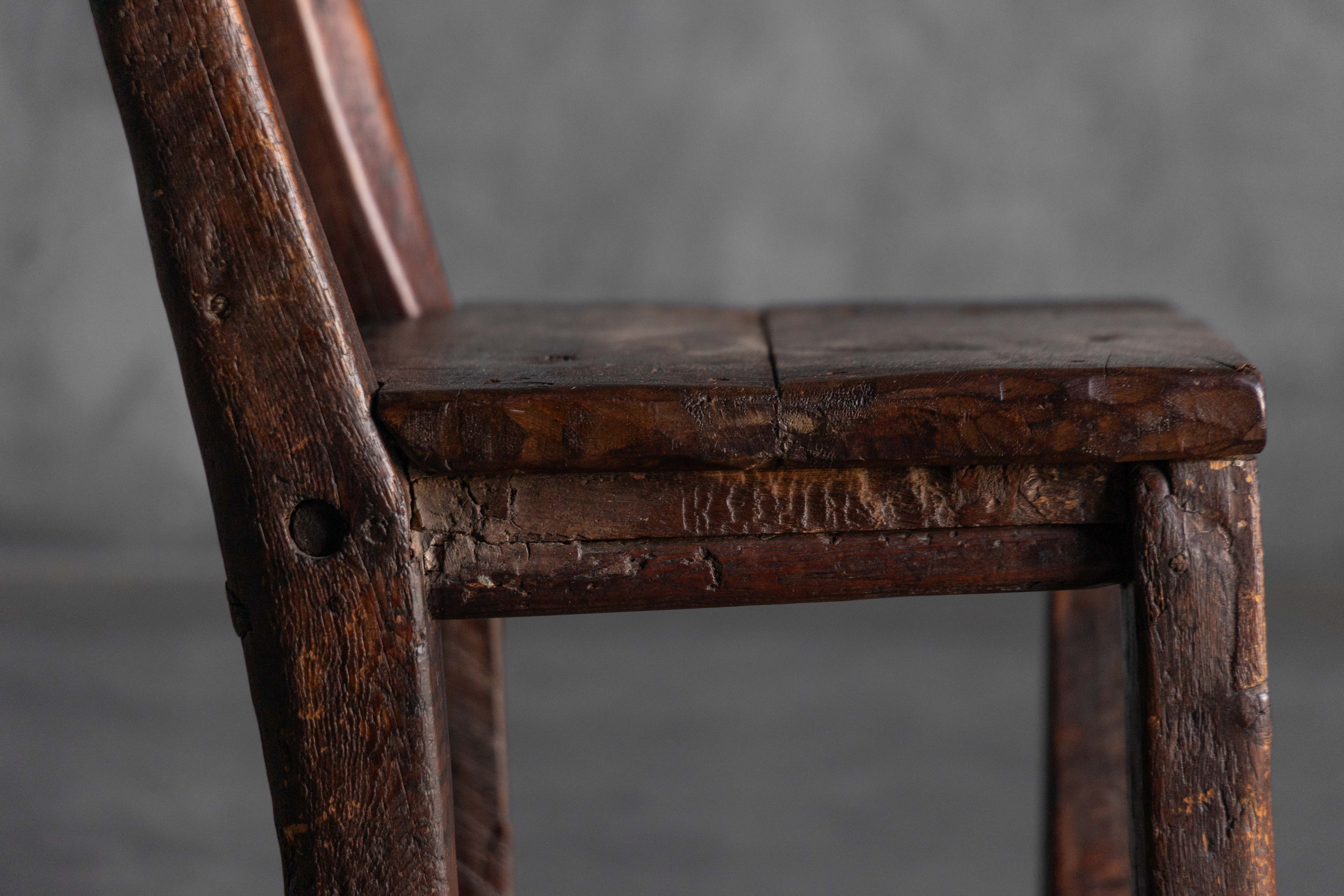 Rustic Vernacular Wooden Chair - 19th Century 