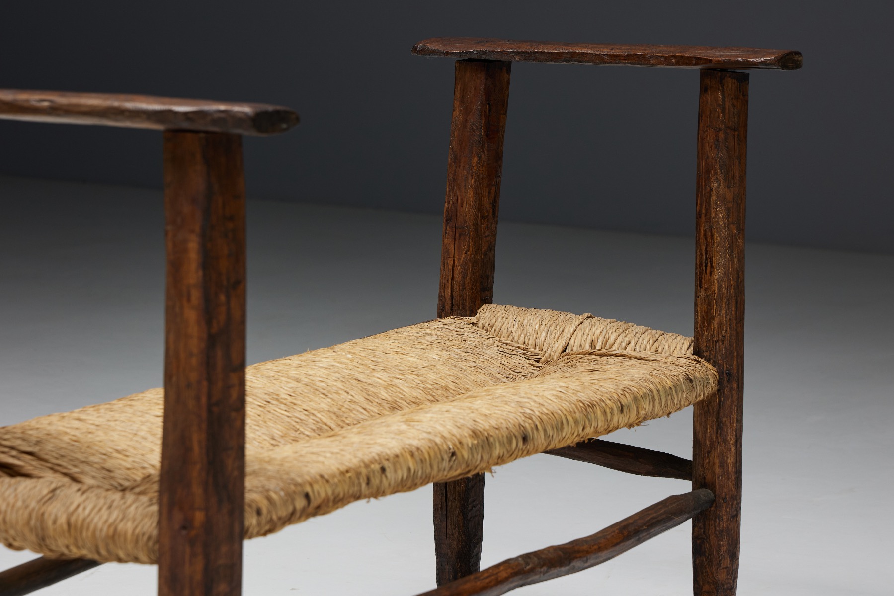 Wabi Sabi Rustic Bench - 19th Century