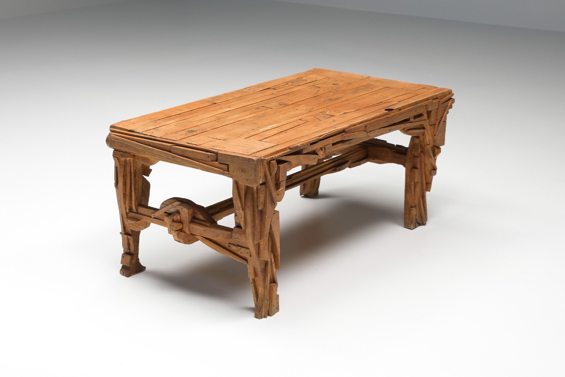 Rustic Wabi-Sabi Coffee Table - 1900s