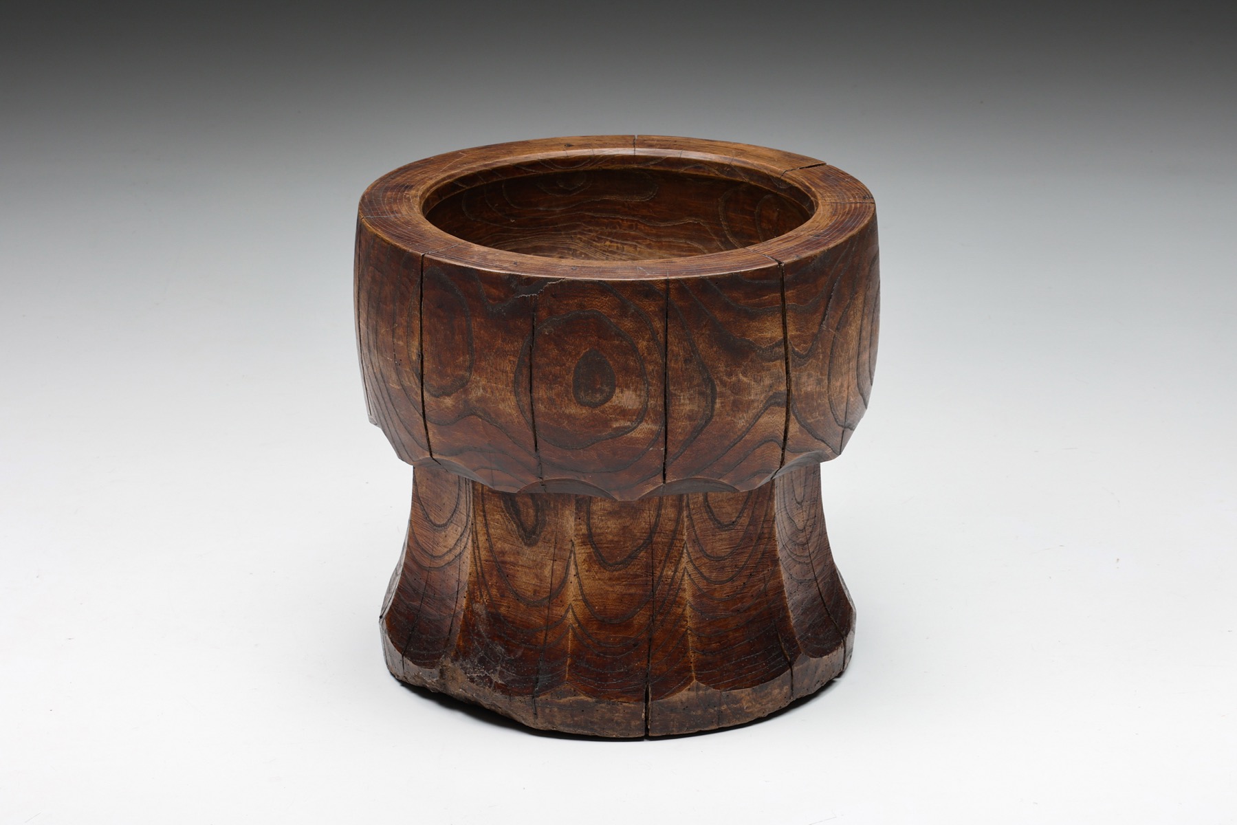 Japanese XL Wooden Mortar - 1920s