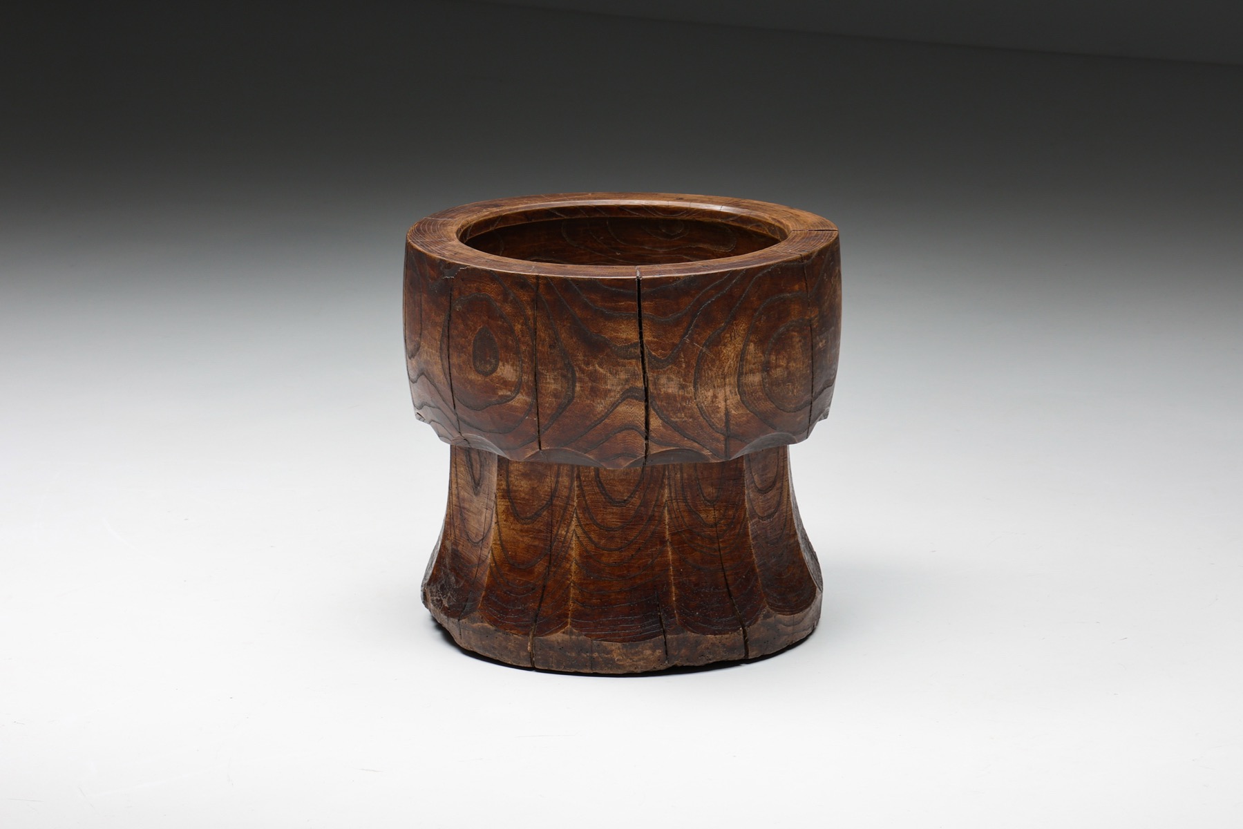 Japanese XL Wooden Mortar - 1920s