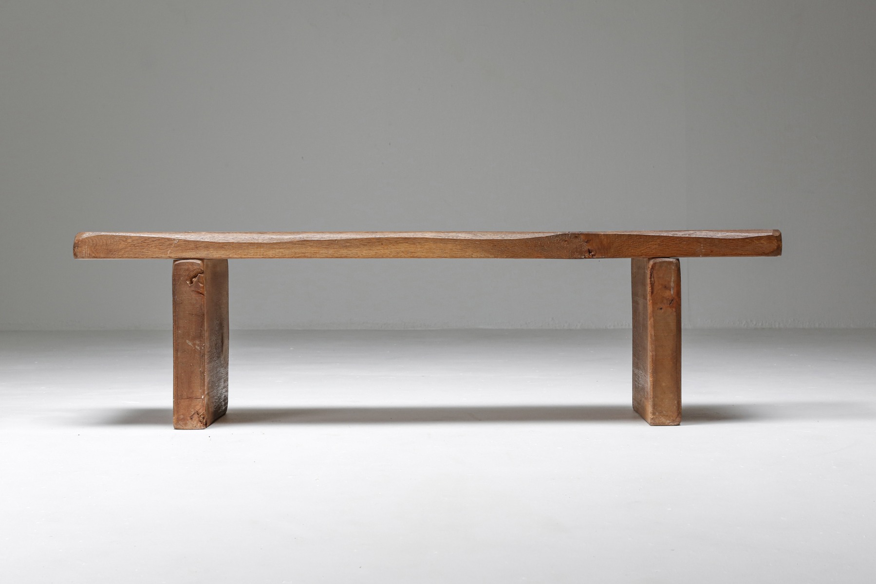 Rustic Wabi-Sabi Oak Bench with charismatic patina - 1850's