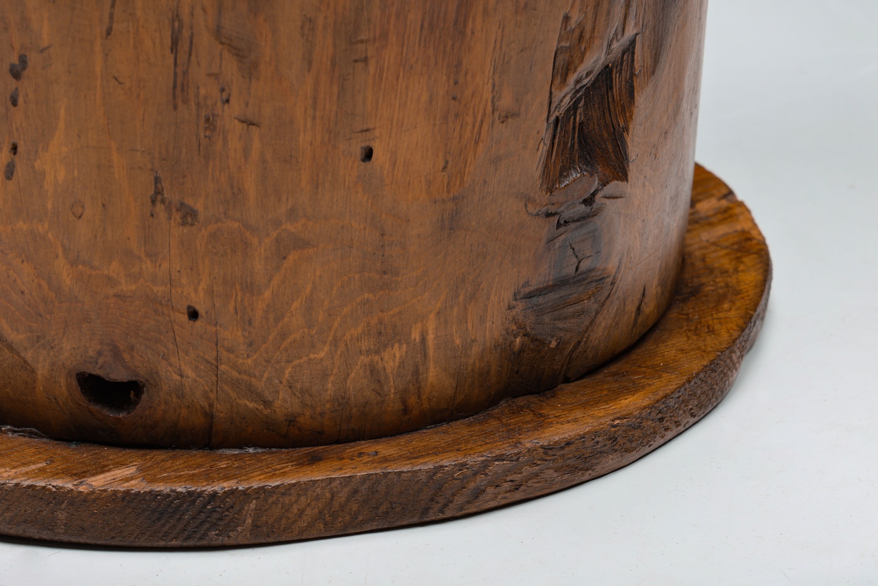 Rustic Side Table with Door, Monoxylite, Haut Savoie, Auvergnat, 19th Century