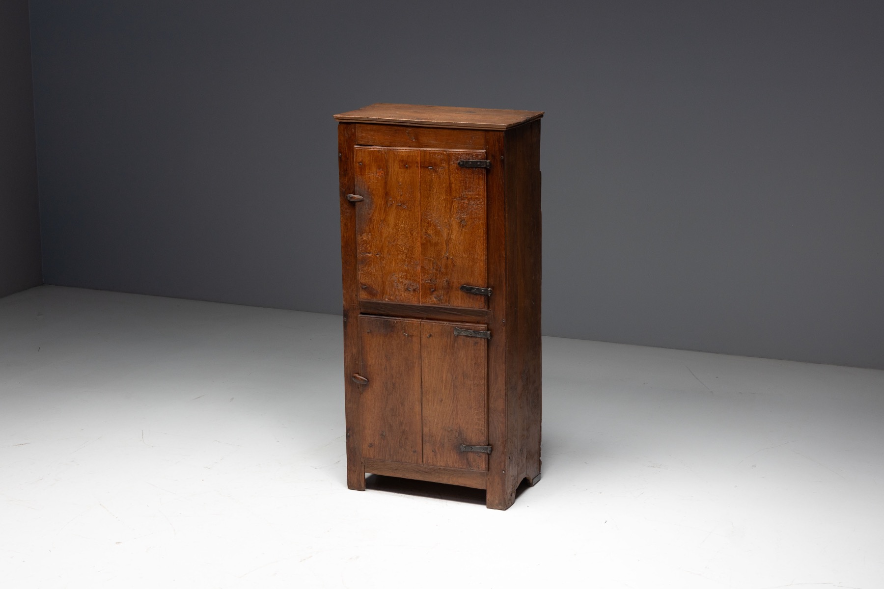 Rustic Walnut Cupboard - 19th Century