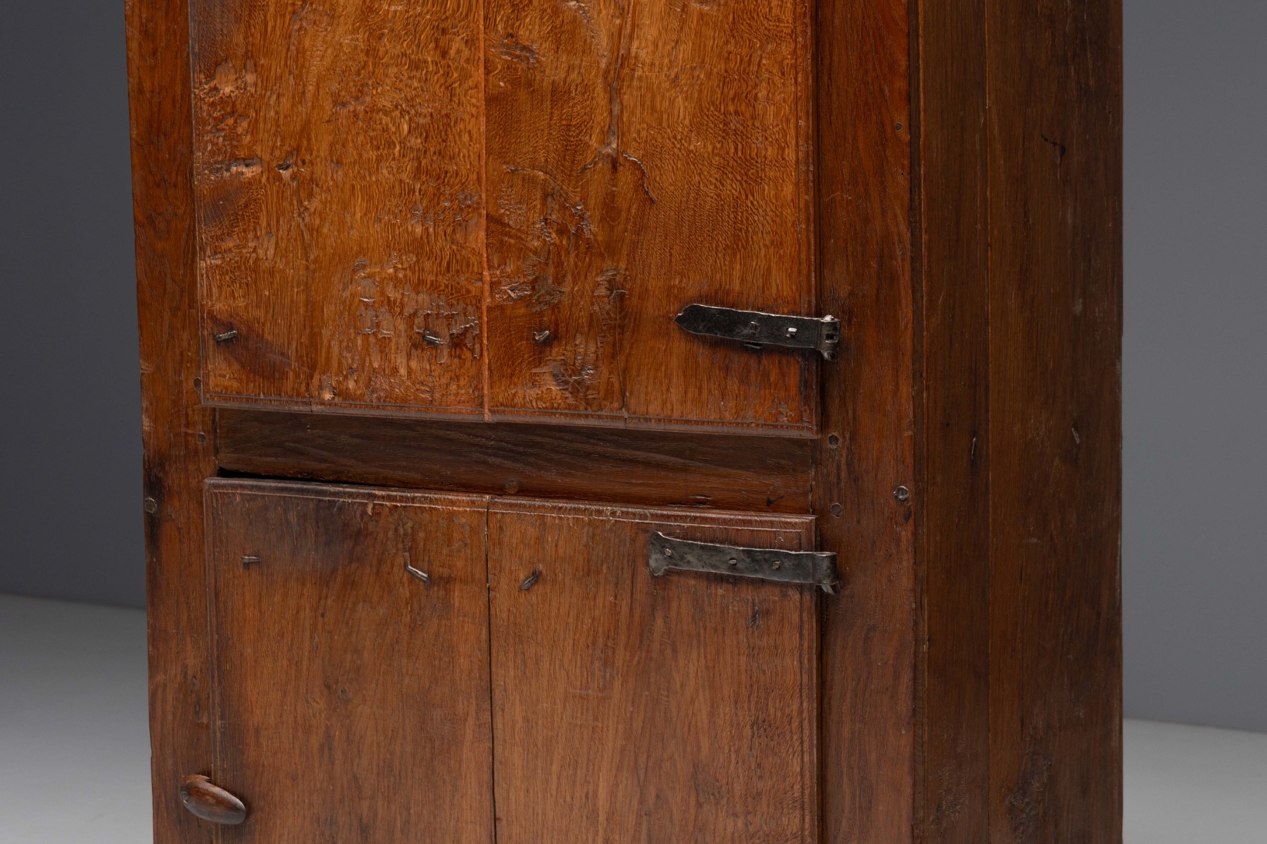 Rustic Walnut Cupboard - 19th Century