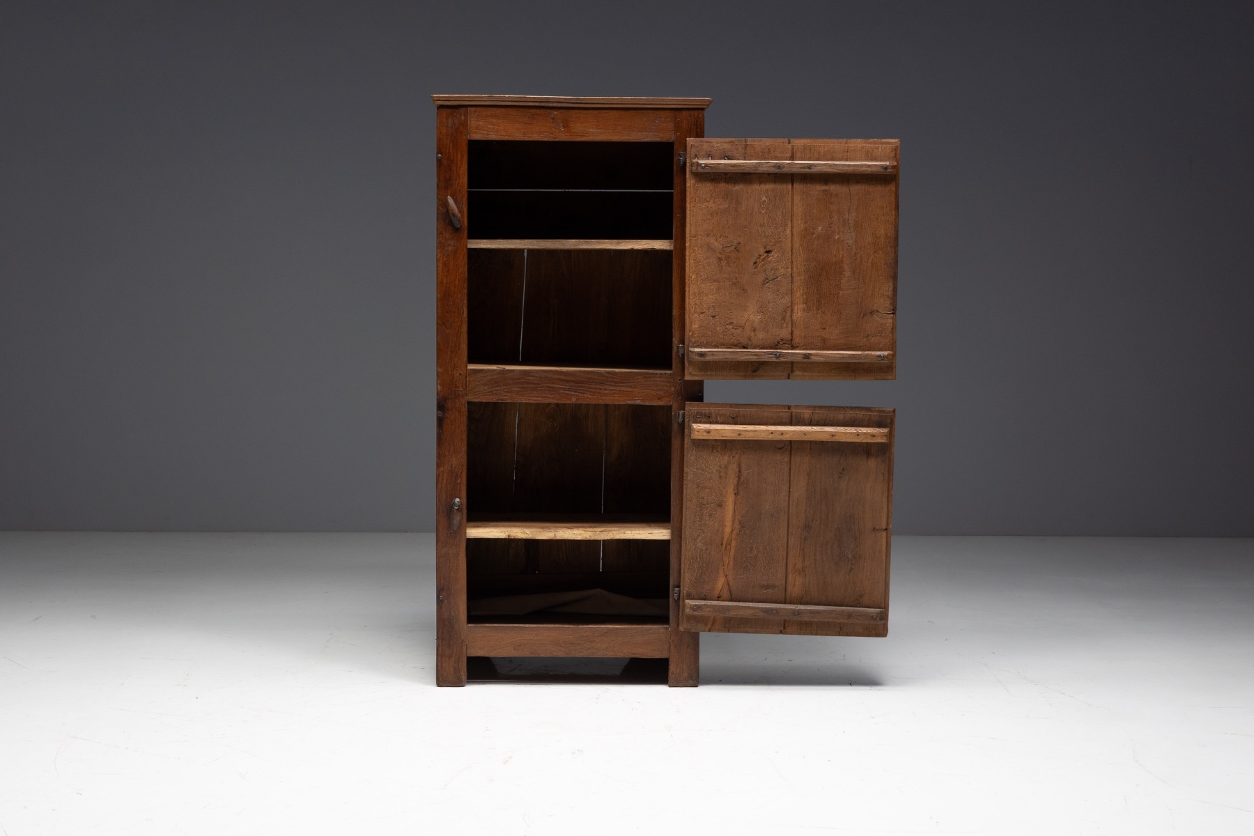 Rustic Walnut Cupboard - 19th Century