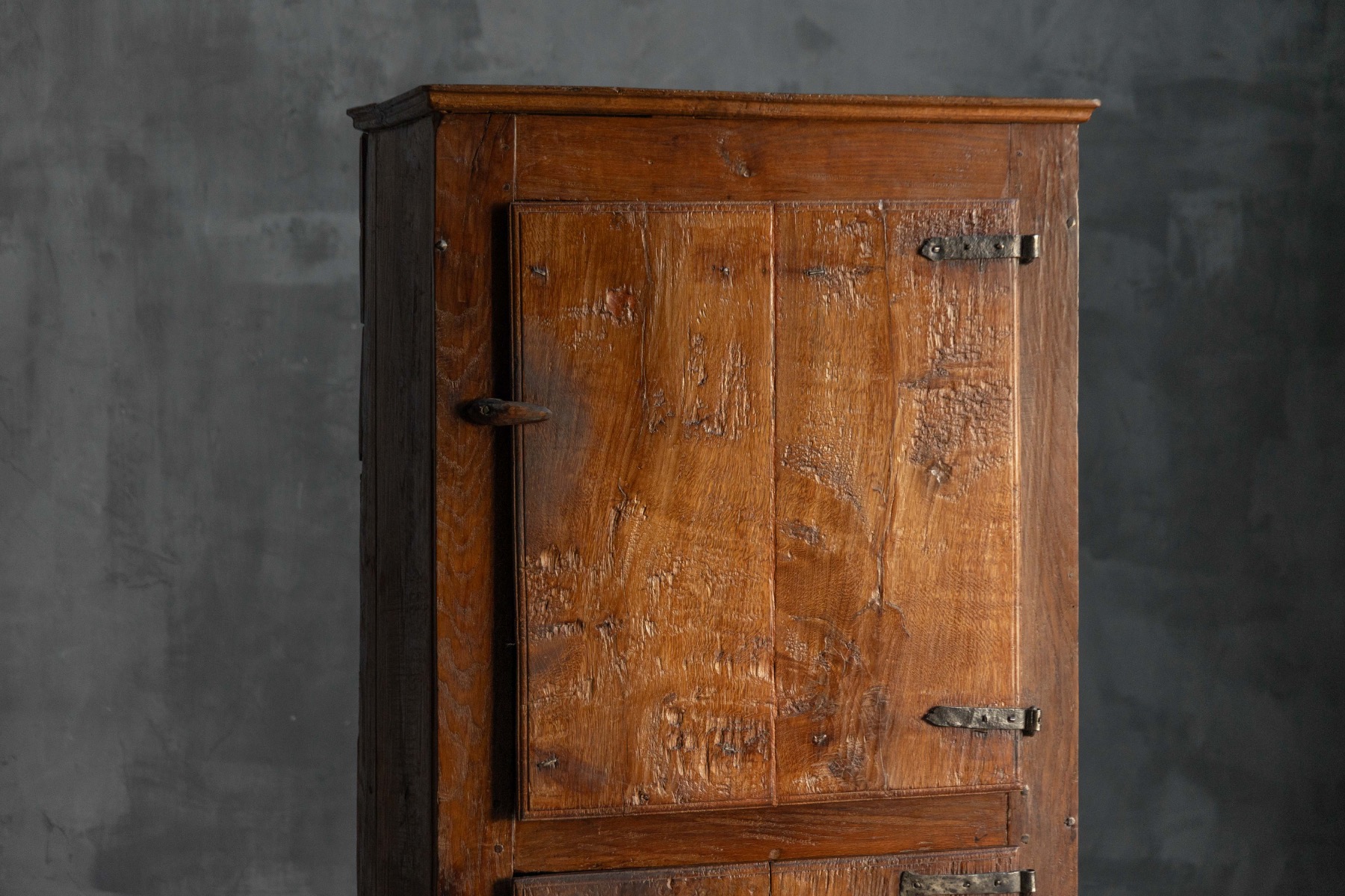 Rustic Walnut Cupboard - 19th Century