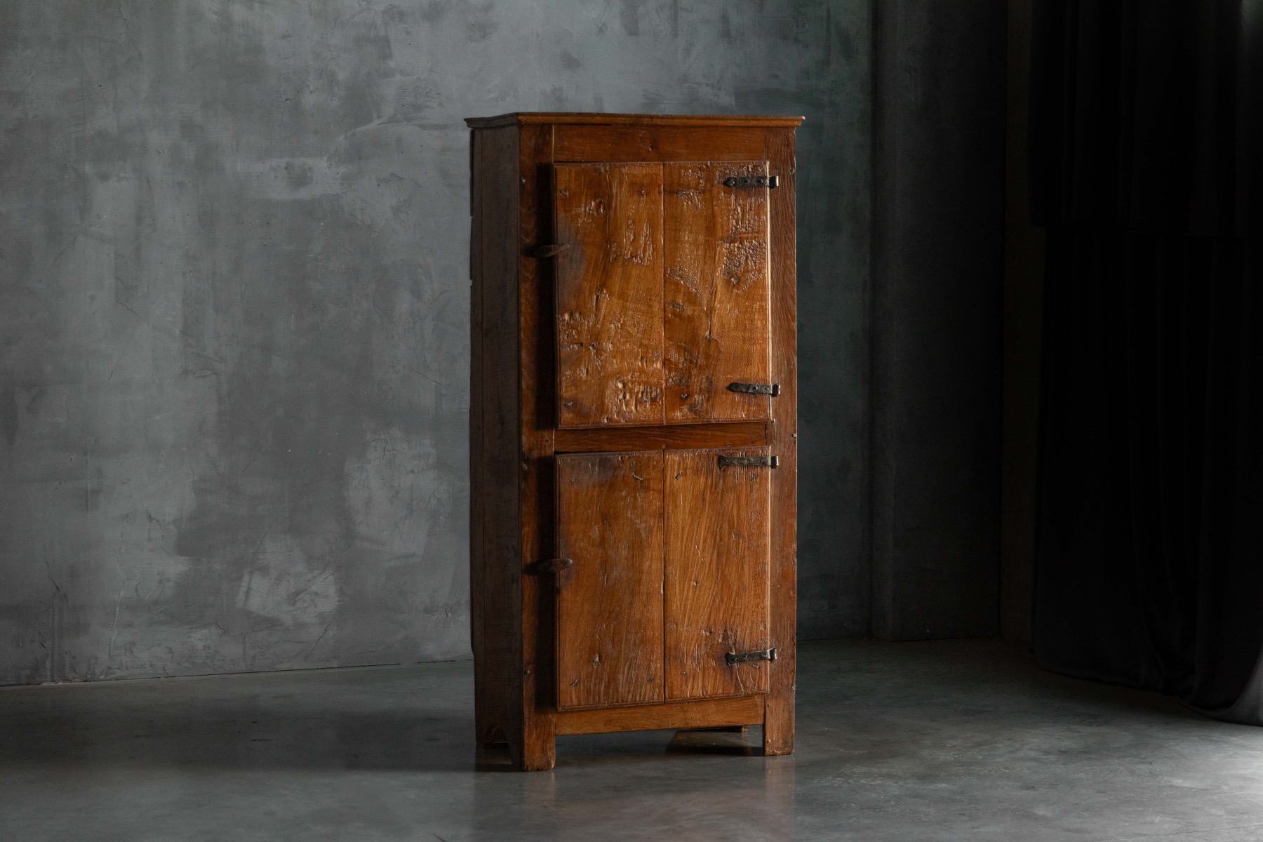 Rustic Walnut Cupboard - 19th Century