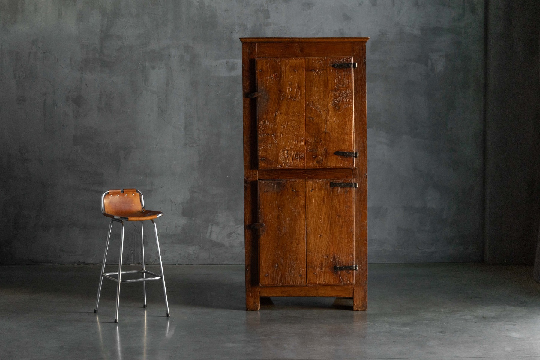 Rustic Walnut Cupboard - 19th Century