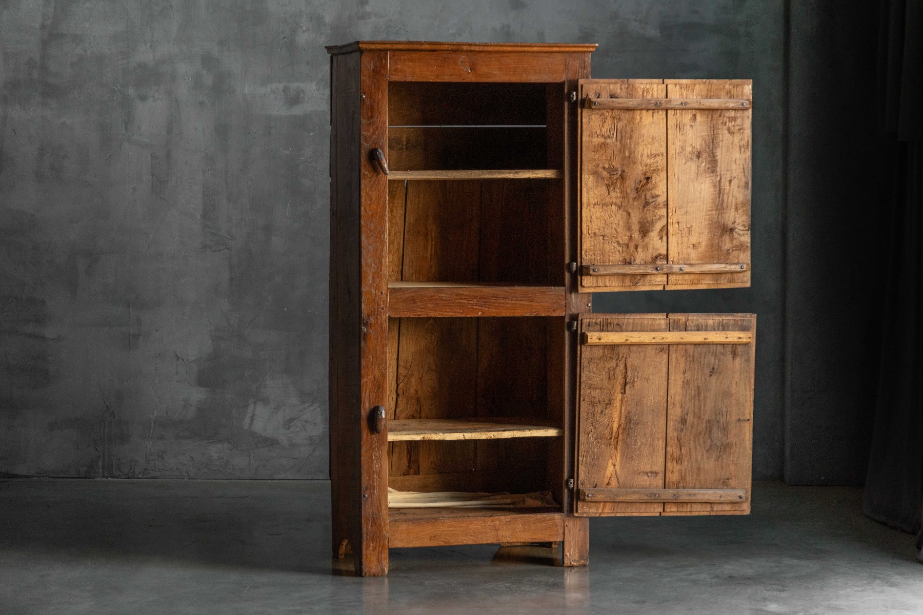 Rustic Walnut Cupboard - 19th Century