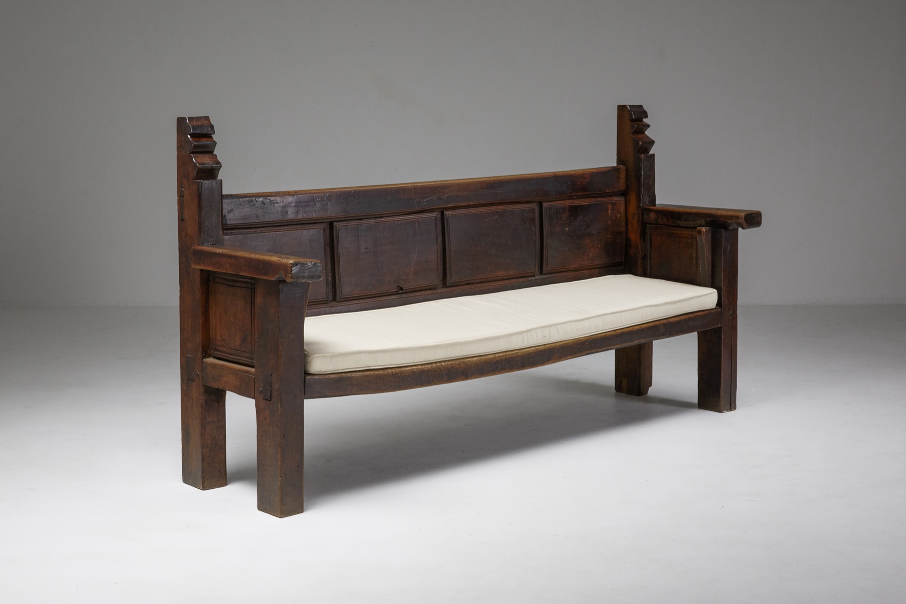 Rustic Wooden Bench - 19th Century