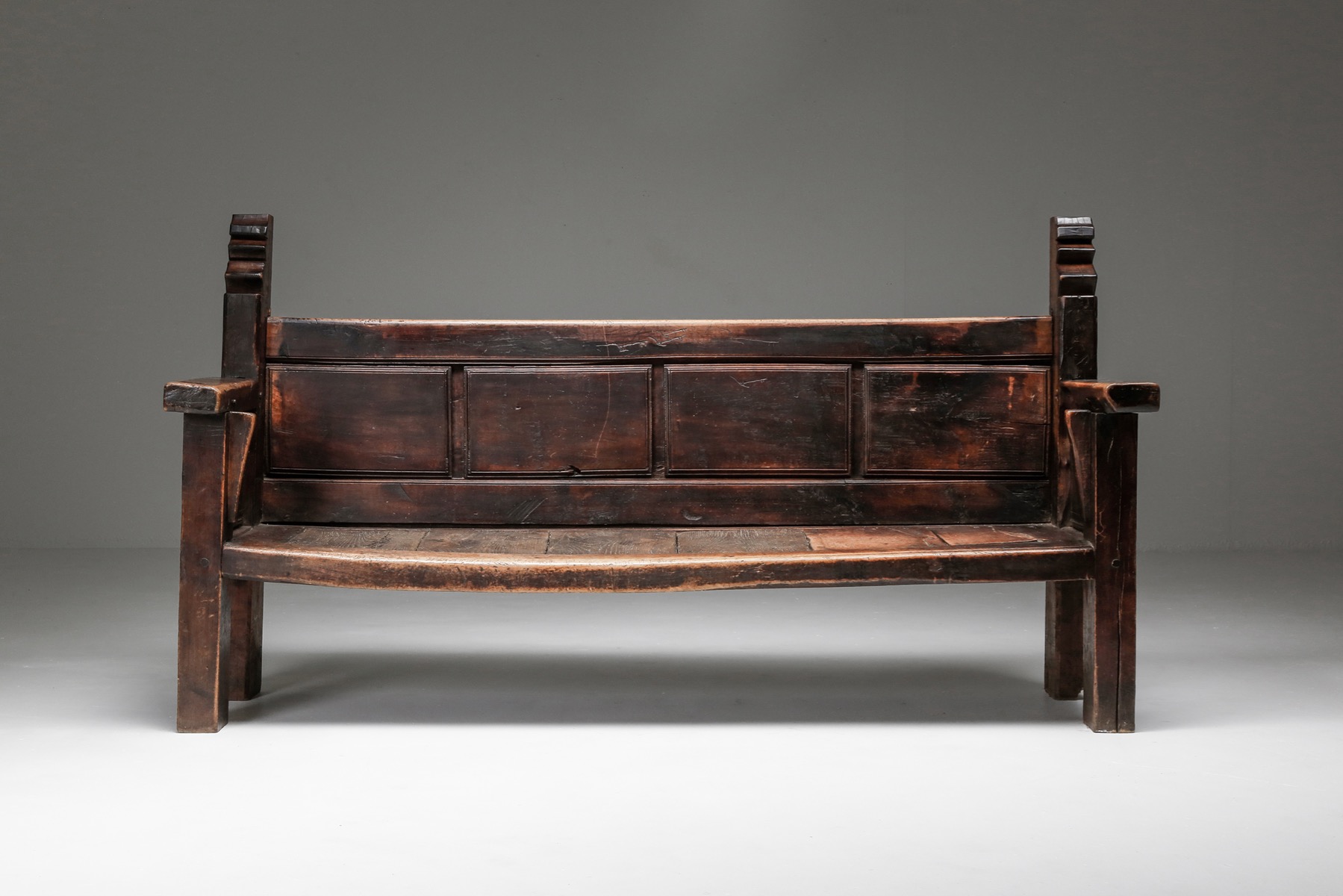Rustic Wooden Bench - 19th Century