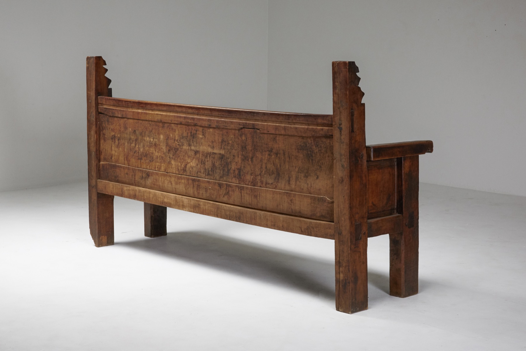 Rustic Wooden Bench - 19th Century