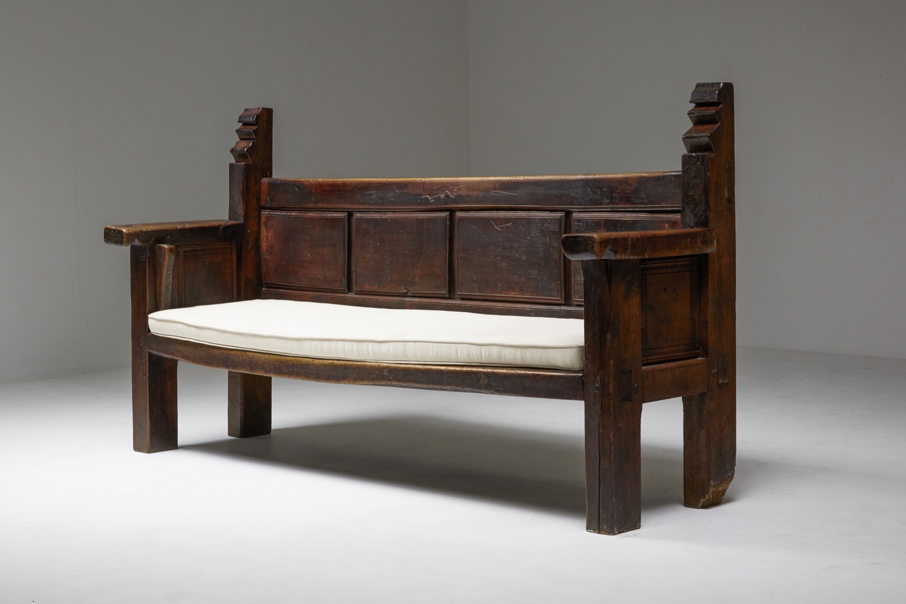 Rustic Wooden Bench - 19th Century