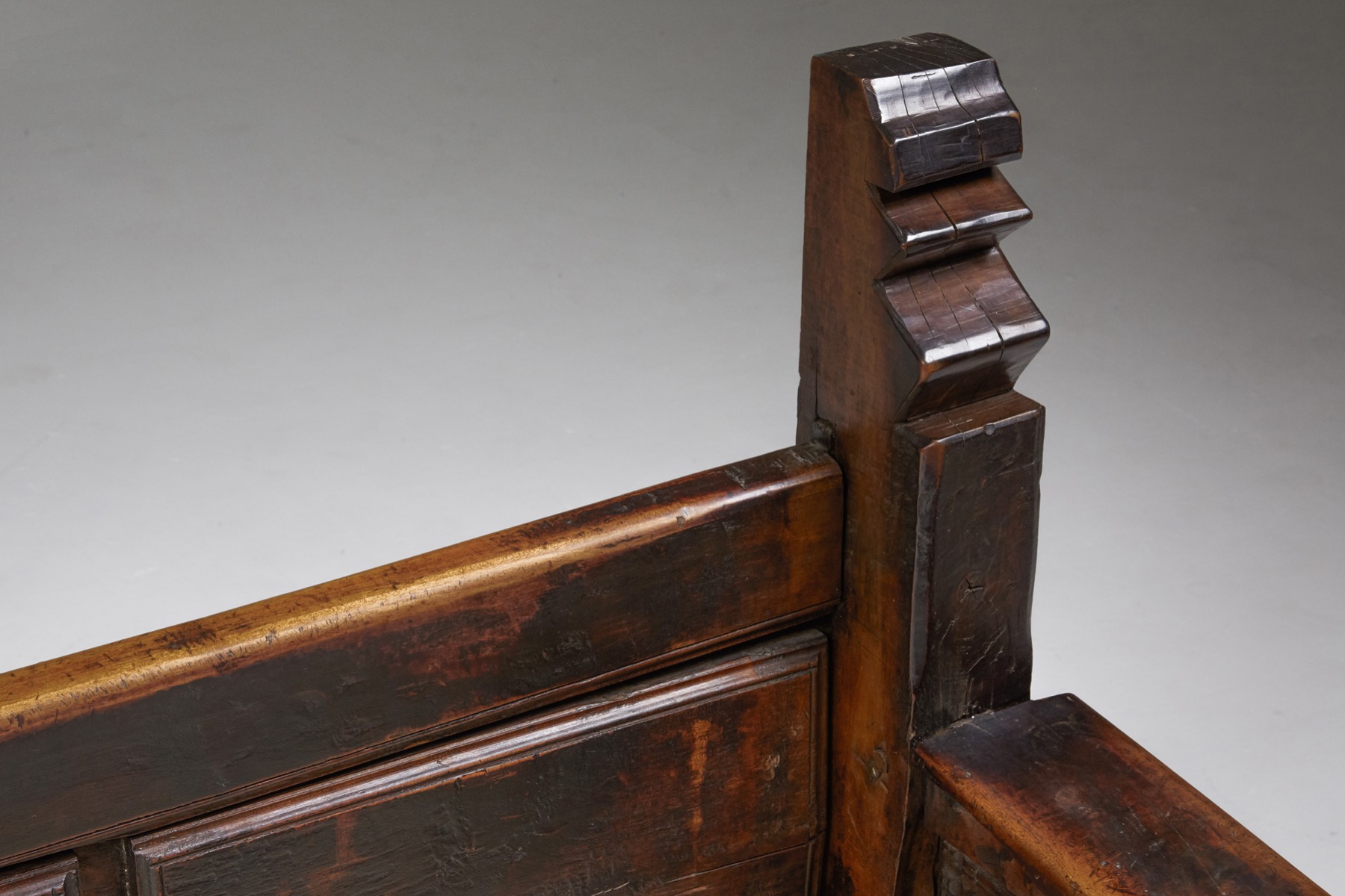 Rustic Wooden Bench - 19th Century