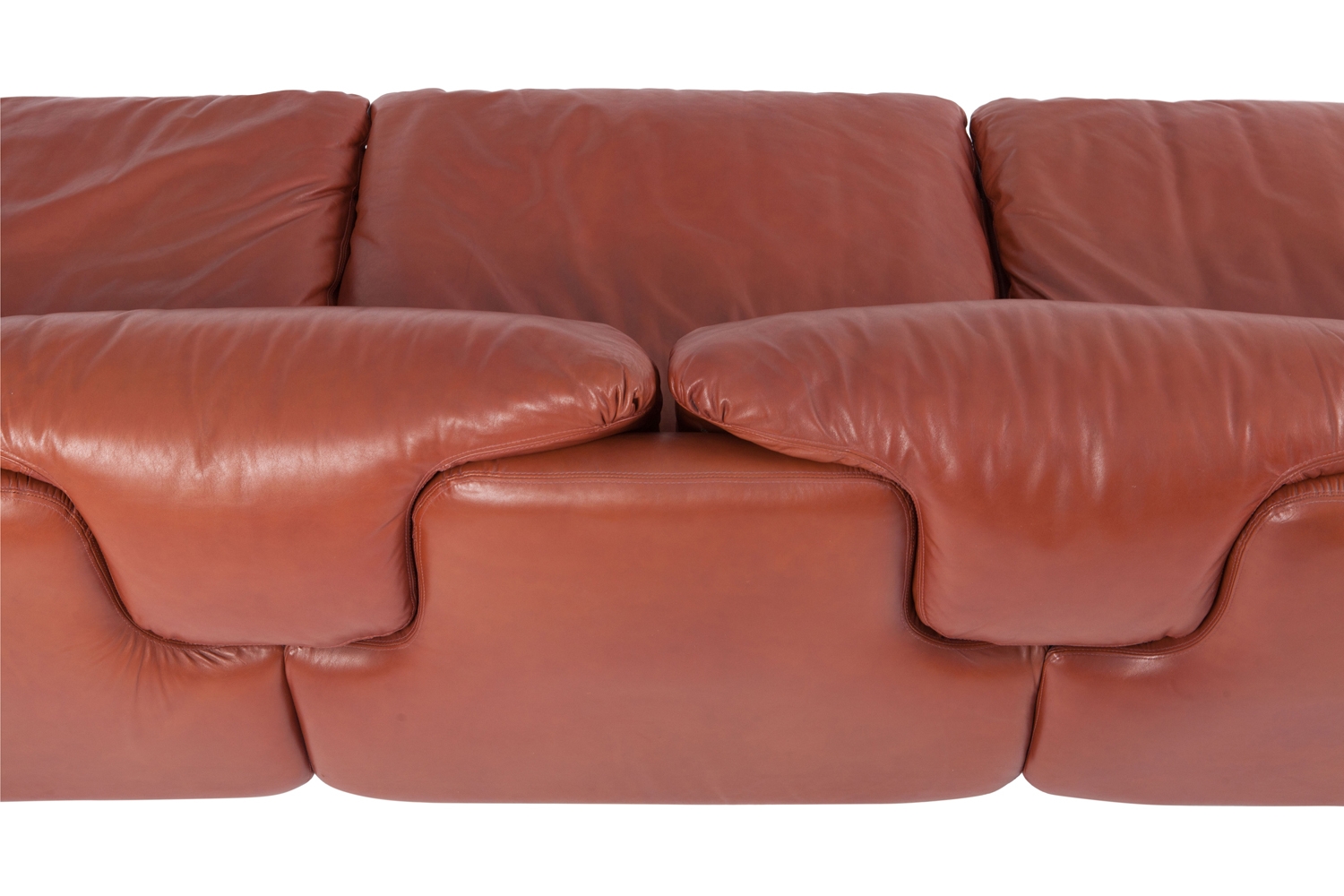 Leather Saporiti Sofa Confidential, Alberto Rosselli - 1970s