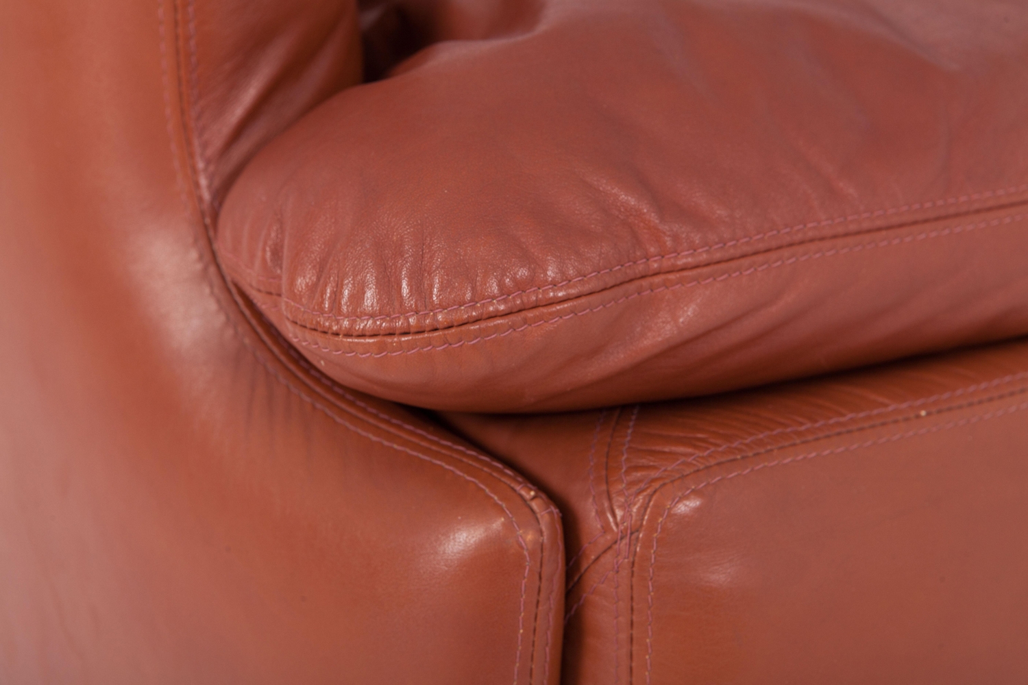 Leather Saporiti Sofa Confidential, Alberto Rosselli - 1970s
