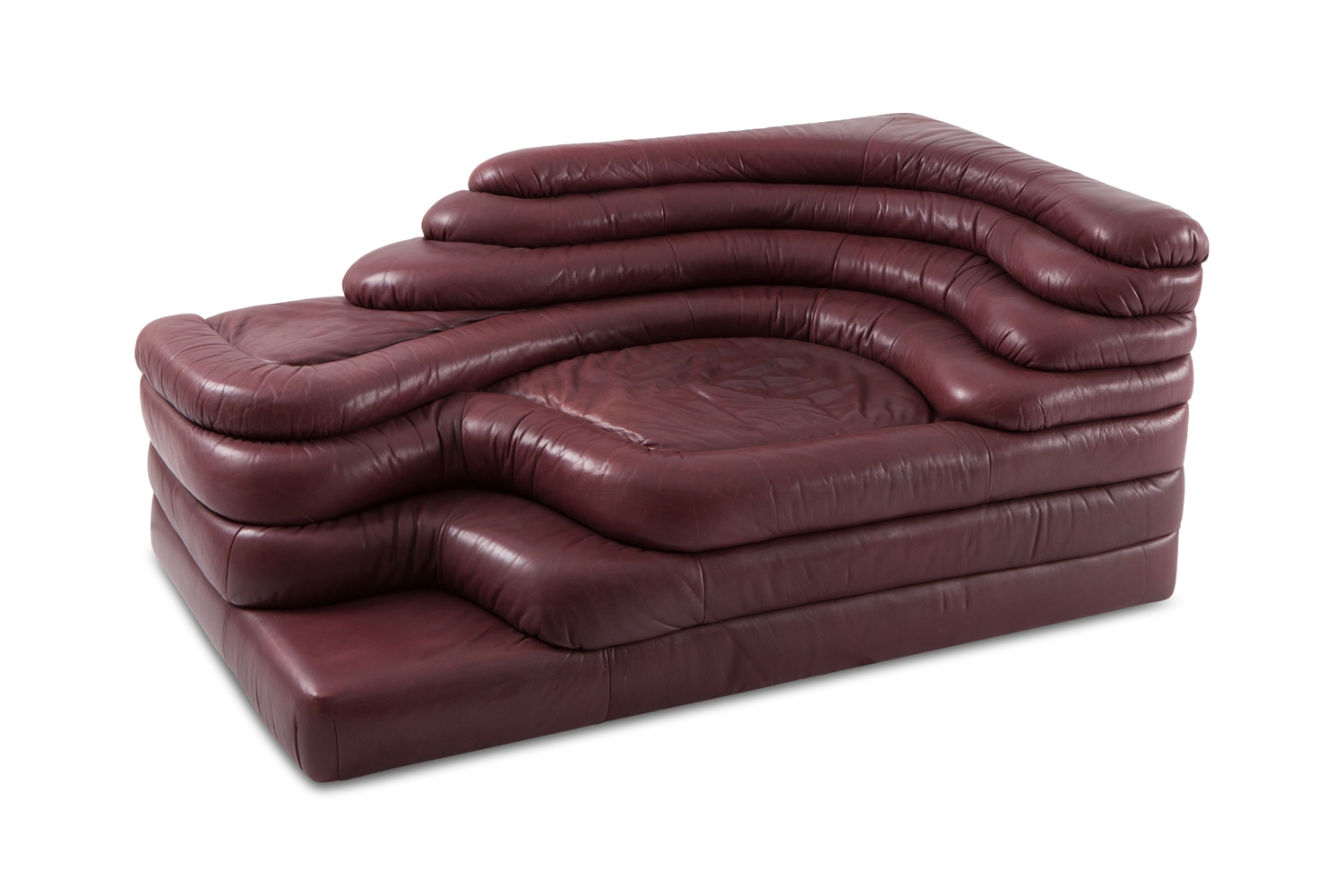 De Sede Leather Landscape Sofa's, Ubald Klug - 1970s