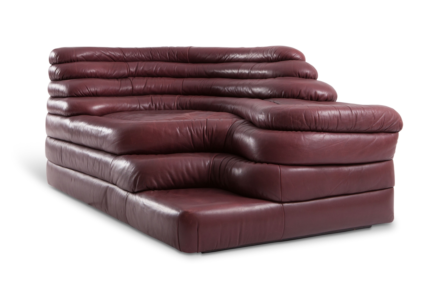 De Sede Leather Landscape Sofa's, Ubald Klug - 1970s