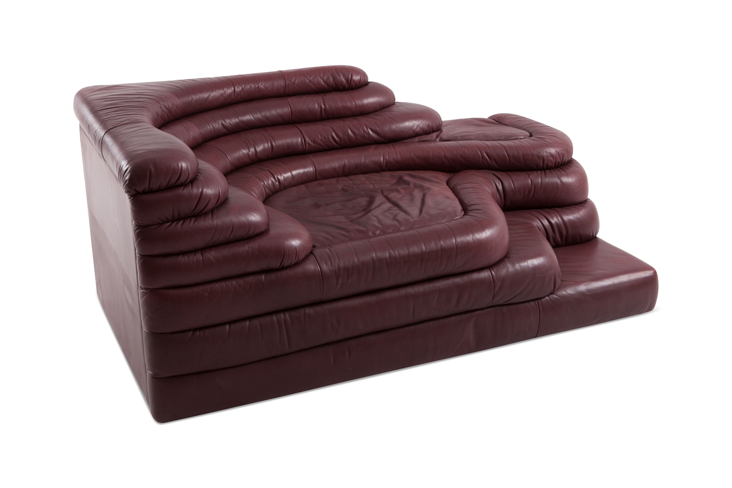 De Sede Leather Landscape Sofa's, Ubald Klug - 1970s
