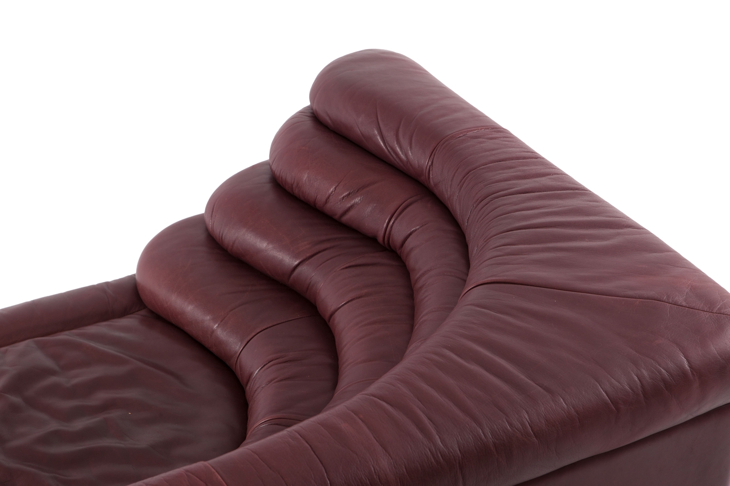 De Sede Leather Landscape Sofa's, Ubald Klug - 1970s
