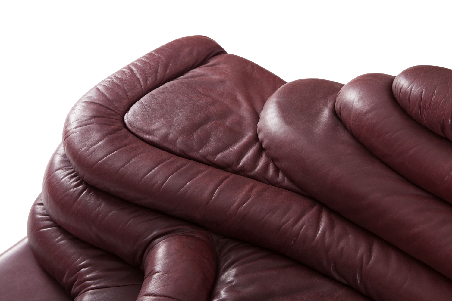 De Sede Leather Landscape Sofa's, Ubald Klug - 1970s
