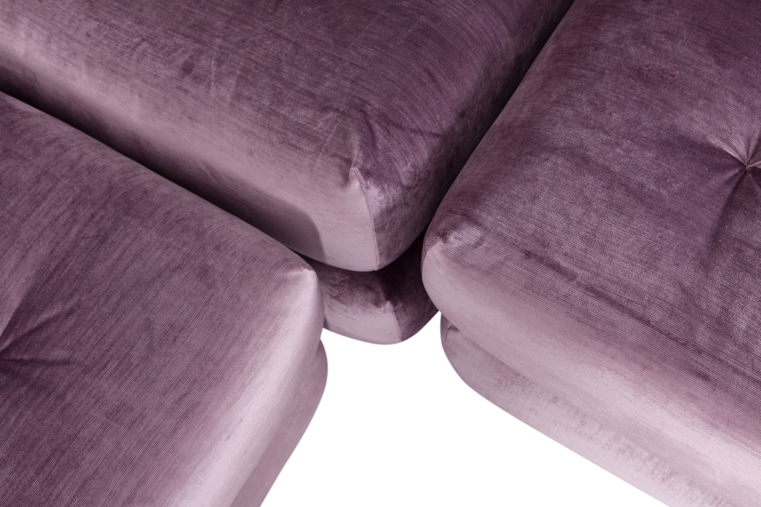 Roche Bobois Mah Jong Modular Sofa In Purple Velvet - 1970s