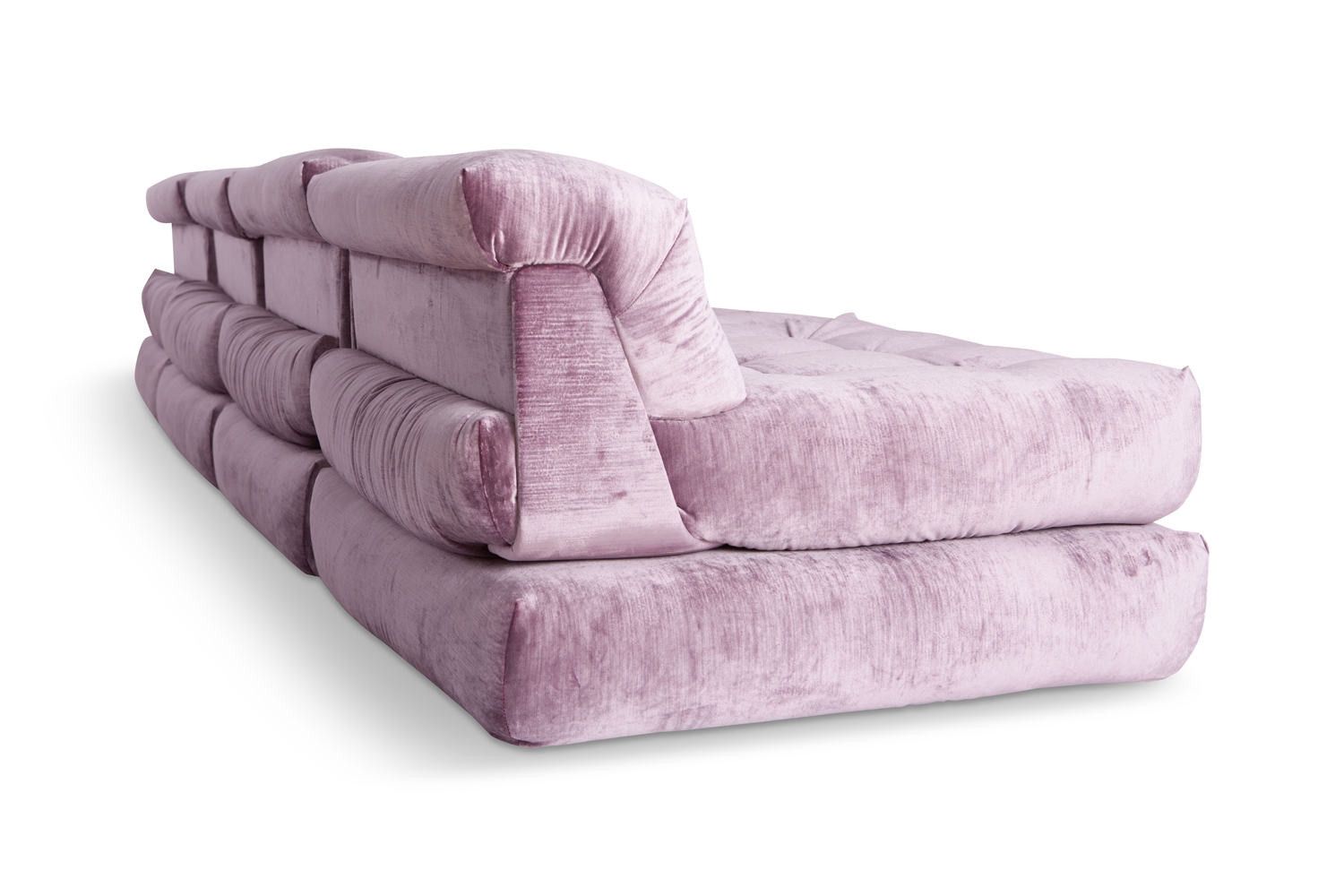 Roche Bobois Mah Jong Modular Sofa In Purple Velvet - 1970s