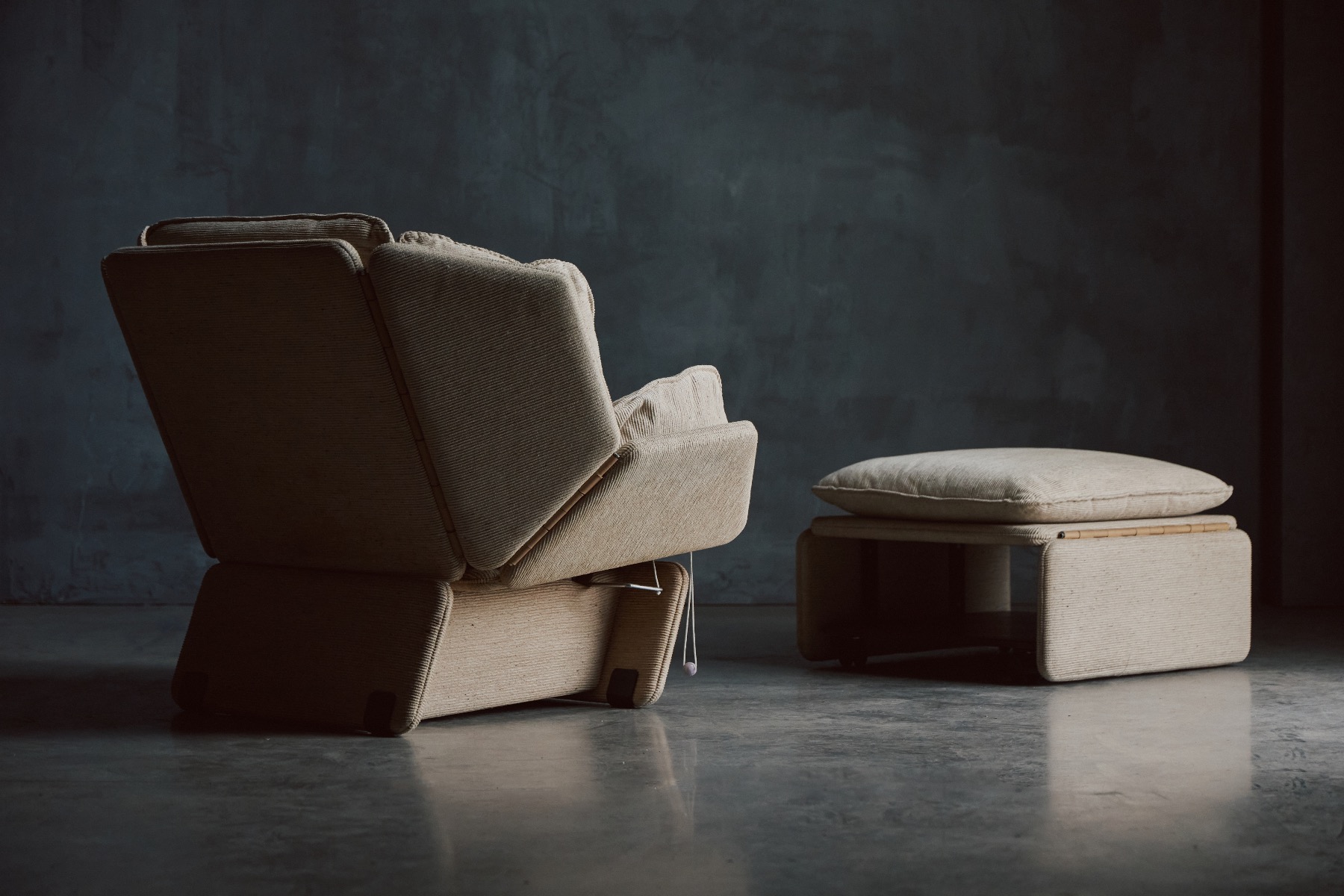 Saporiti Lounge Chair with Ottoman - 1970s