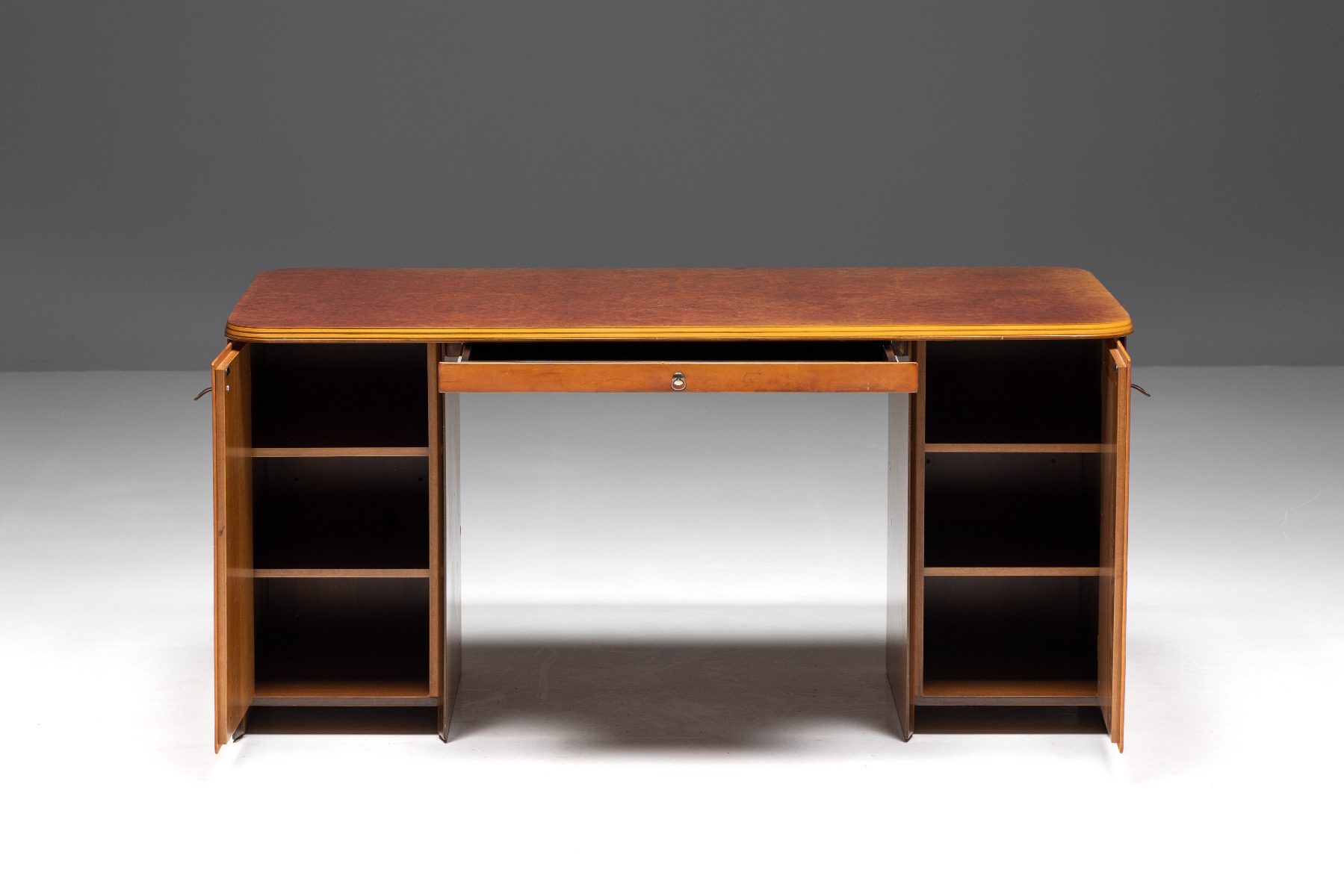 Walnut Desk by Afra & Tobia Scarpa for Maxalto - 1970s