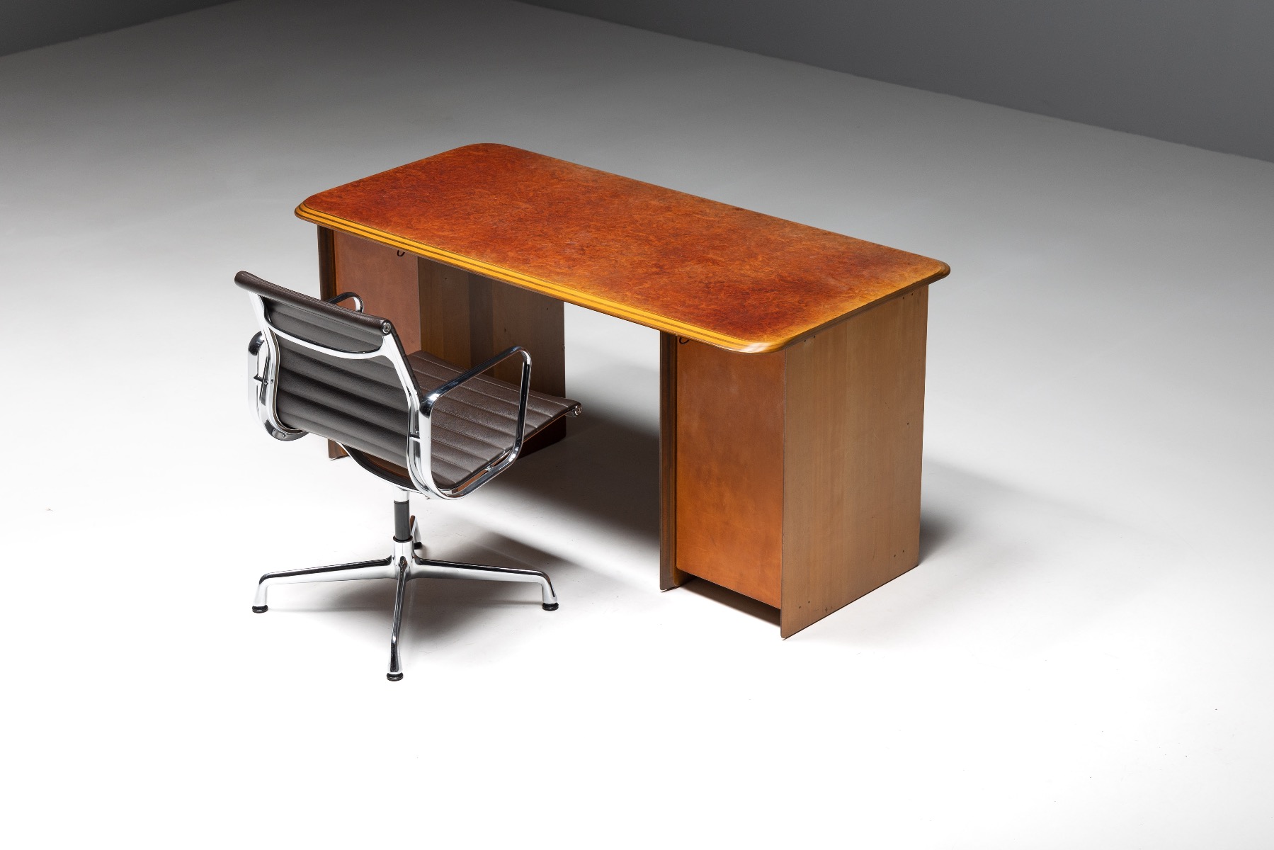 Walnut Desk by Afra & Tobia Scarpa for Maxalto - 1970s