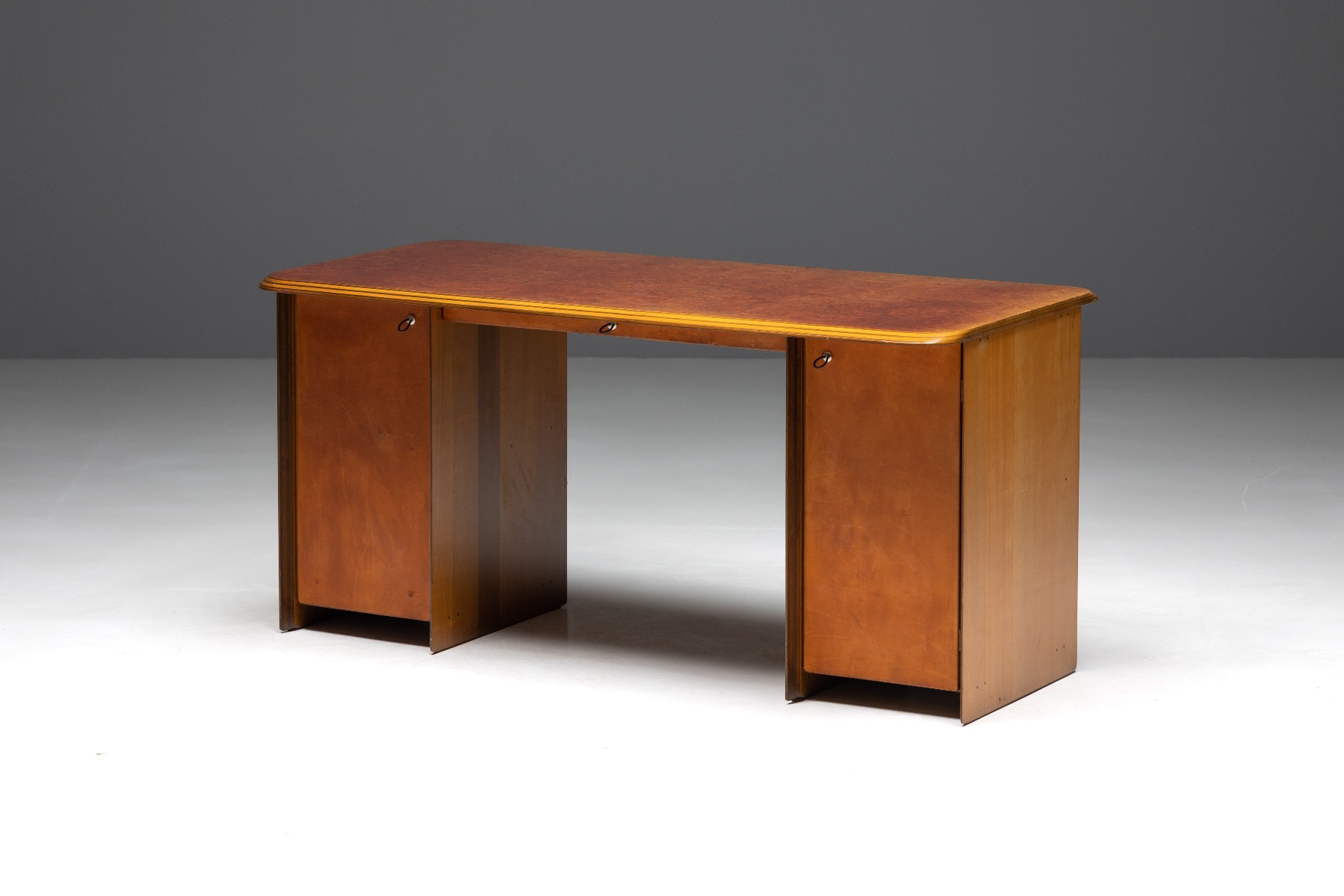 Walnut Desk by Afra & Tobia Scarpa for Maxalto - 1970s