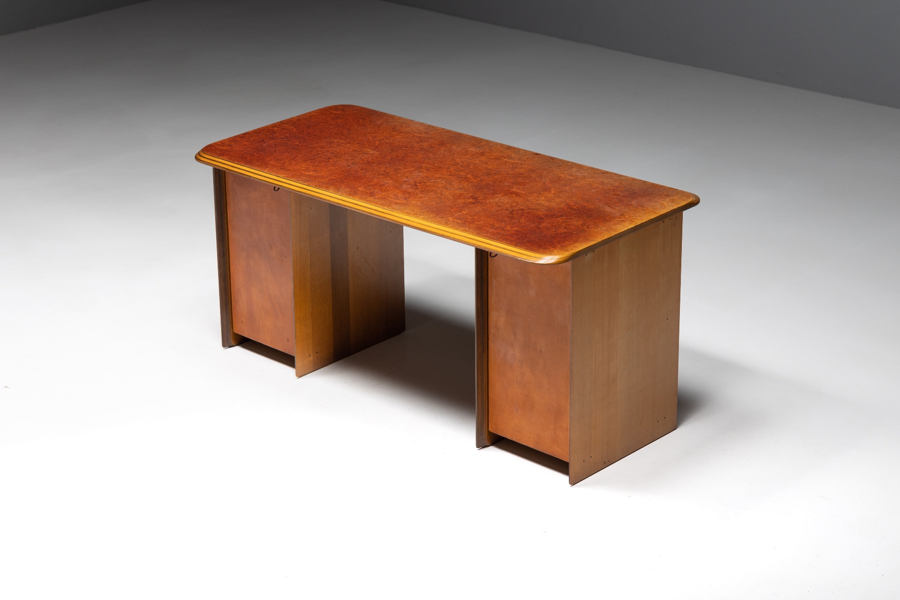 Walnut Desk by Afra & Tobia Scarpa for Maxalto - 1970s