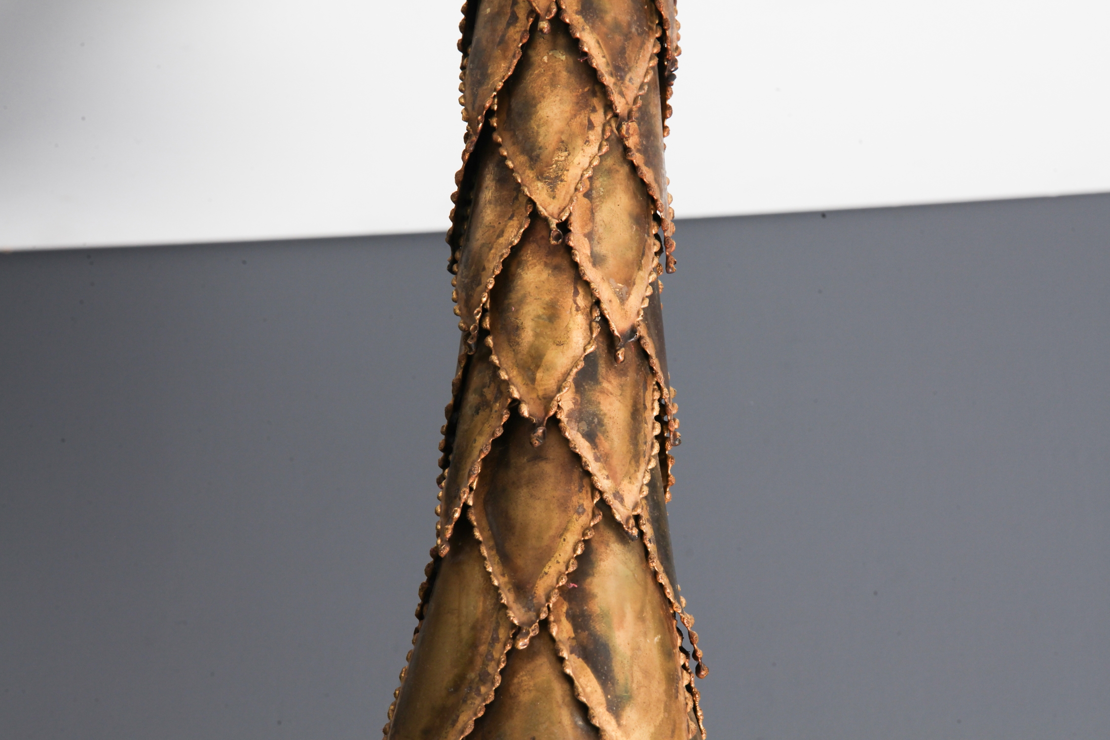 Maison Jansen Regency Brass Palm Chandelier - 1970s