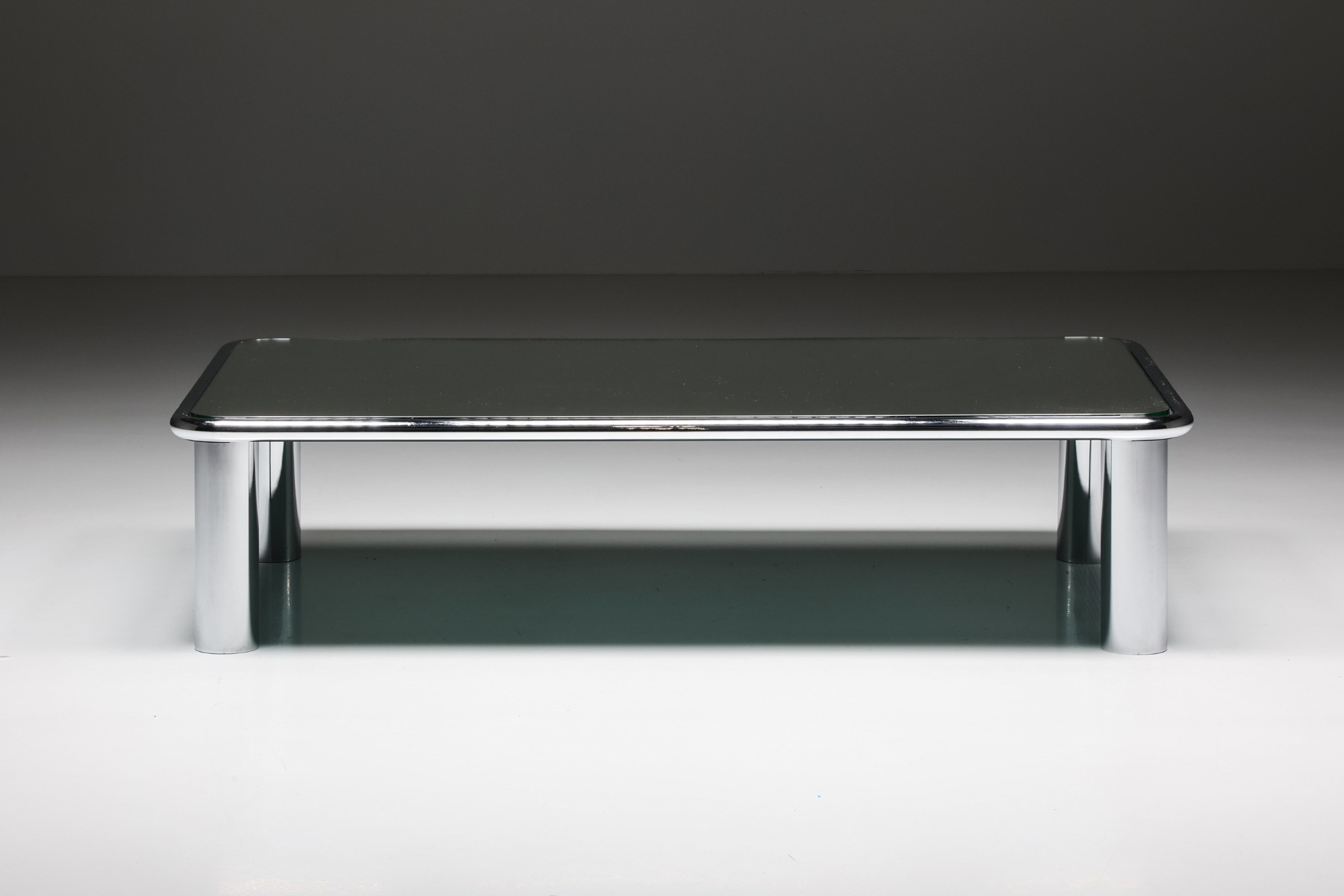 Sesann Mirrored Coffee Table by Gianfranco Frattini for Cassina - 1960's