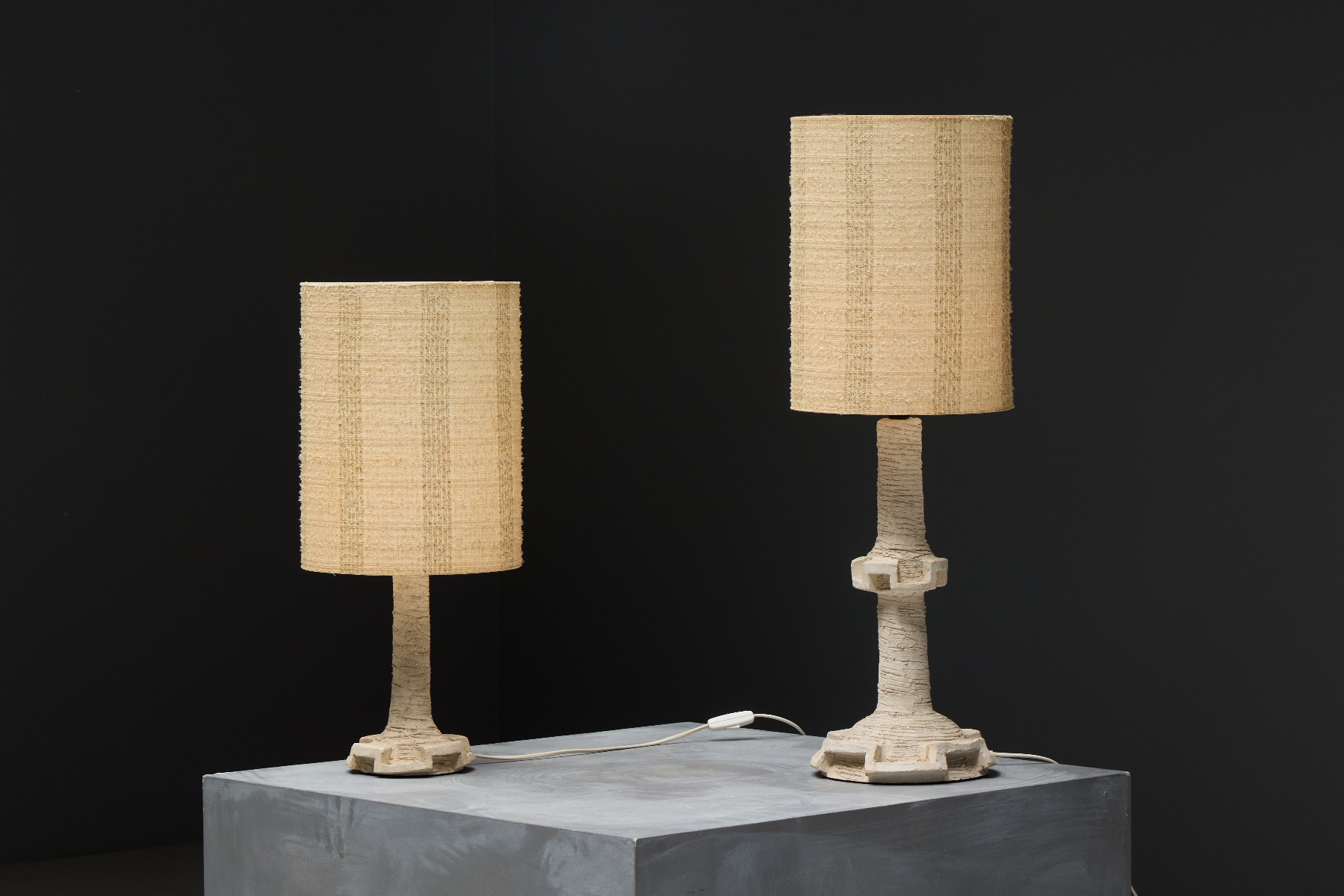 Sculptural Brutalist Table Lamps - 1970s