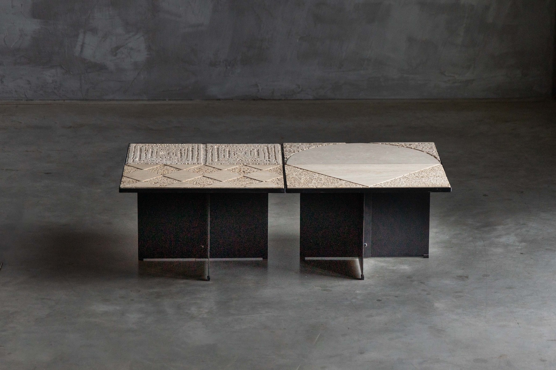 Sculptural Stone Side Tables by Nerone Ceccarelli, Italy - 1970s