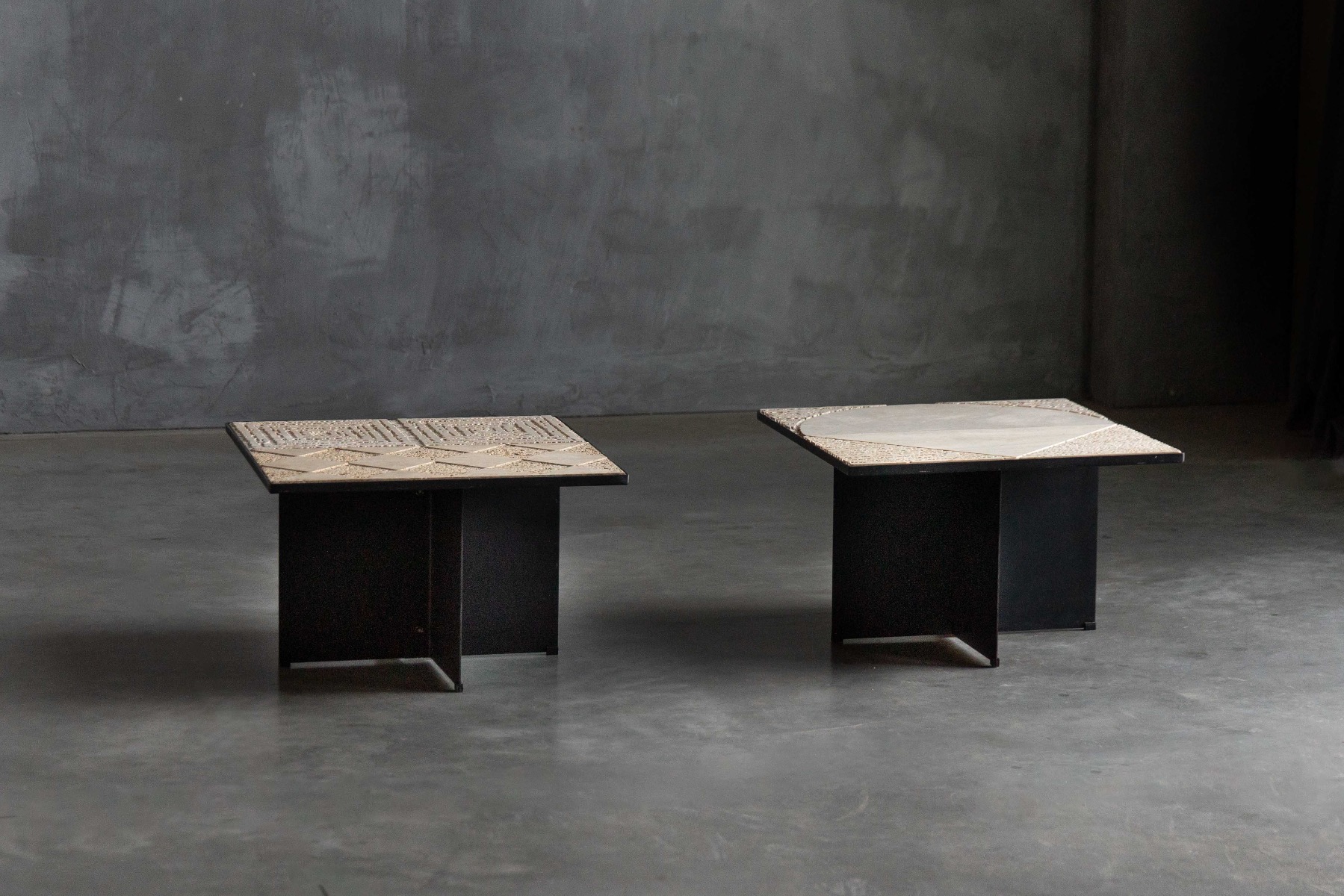 Sculptural Stone Side Tables by Nerone Ceccarelli, Italy - 1970s