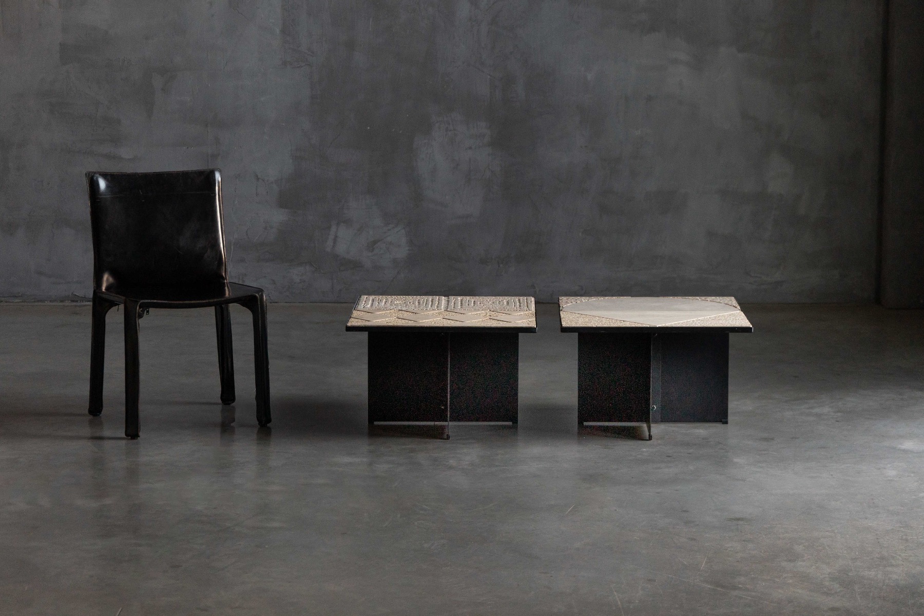 Sculptural Stone Side Tables by Nerone Ceccarelli, Italy - 1970s