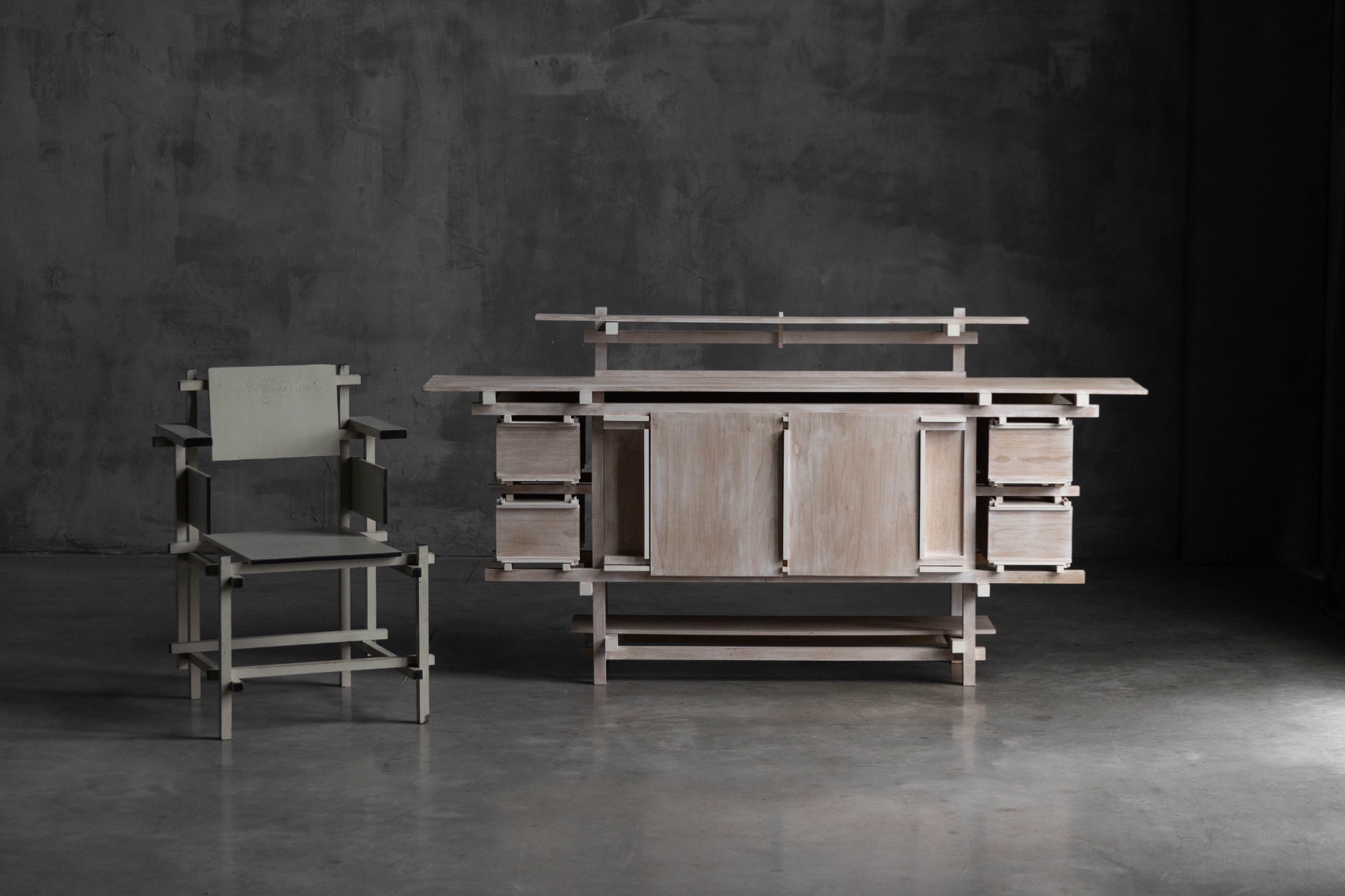 Sideboard Attributed to Gerrit Rietveld, Netherlands - 1980s