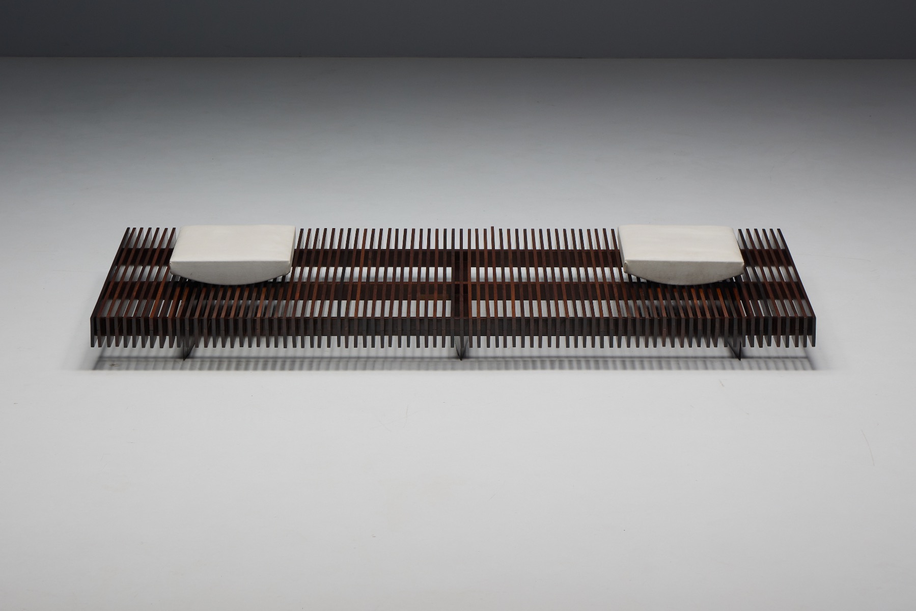 Slatted Bench by Móveis Ambiente - 1965