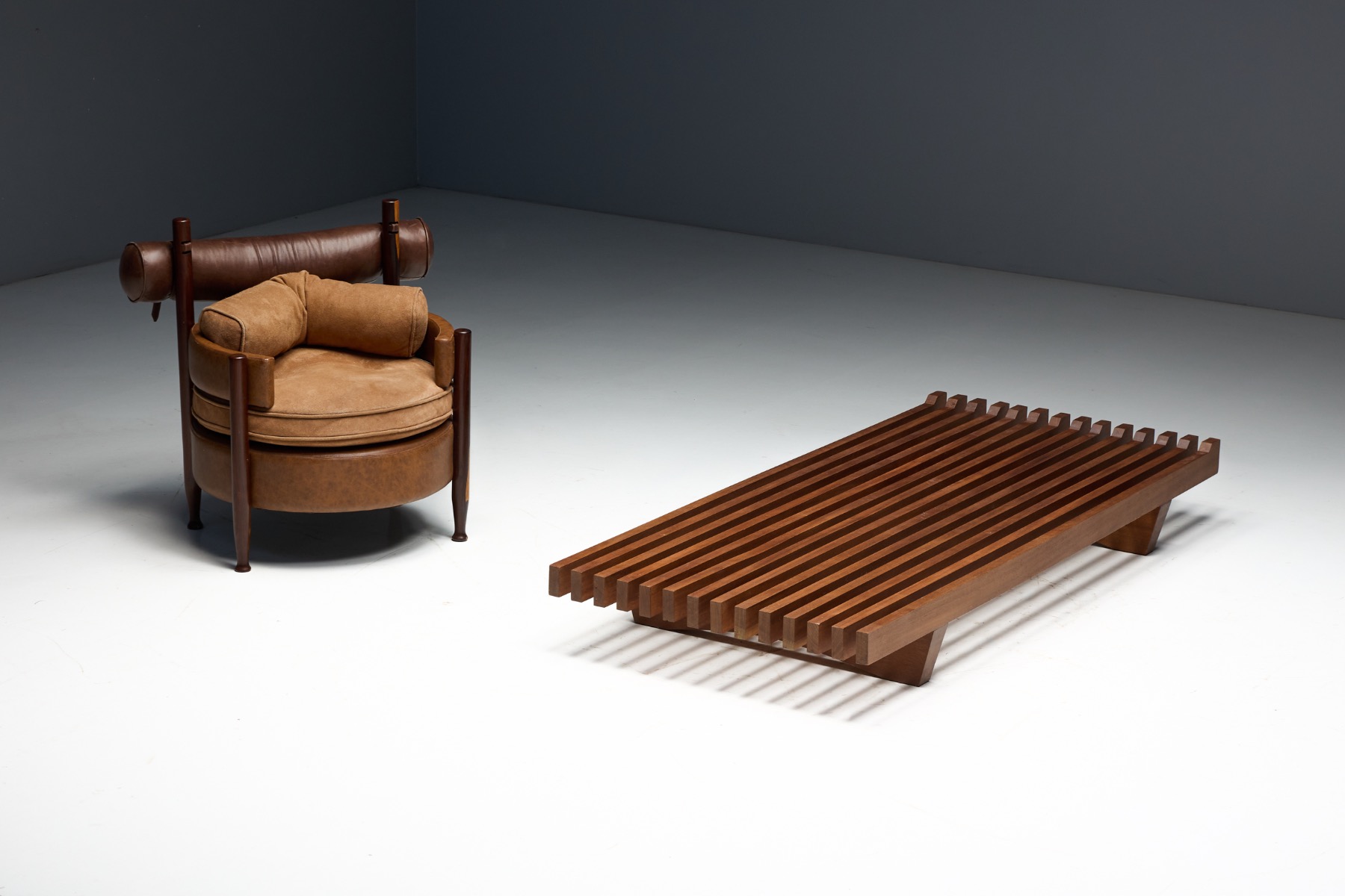 Slatted Daybed by Robert Anxionnat, France - circa 1960