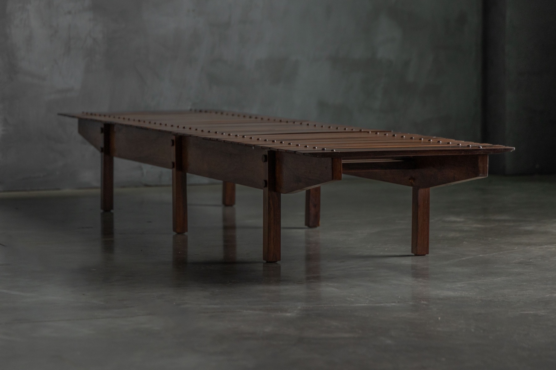 Slatted “Mucki” Bench by Sergio Rodrigues, Brazil - 1960s