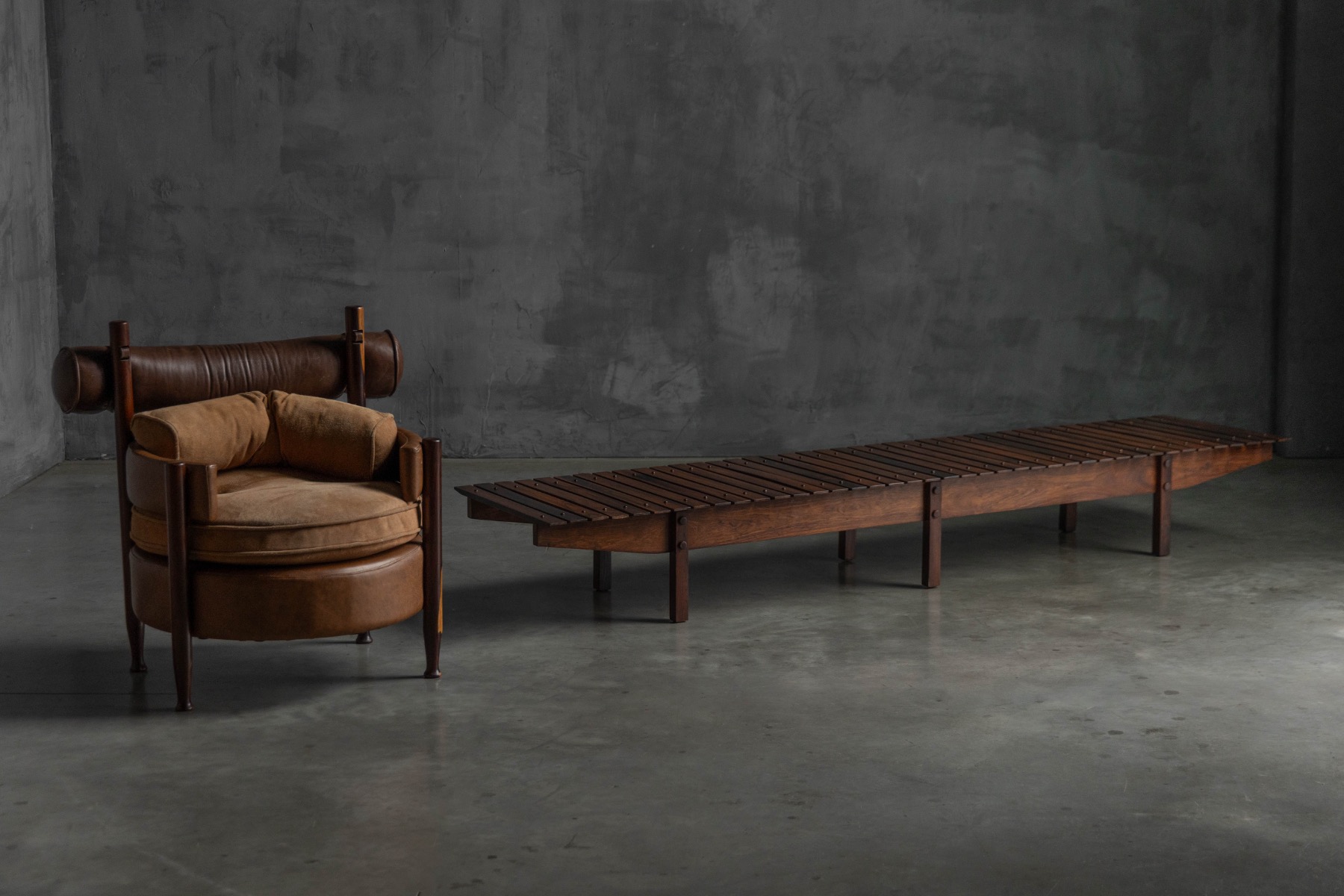 Slatted “Mucki” Bench by Sergio Rodrigues, Brazil - 1960s
