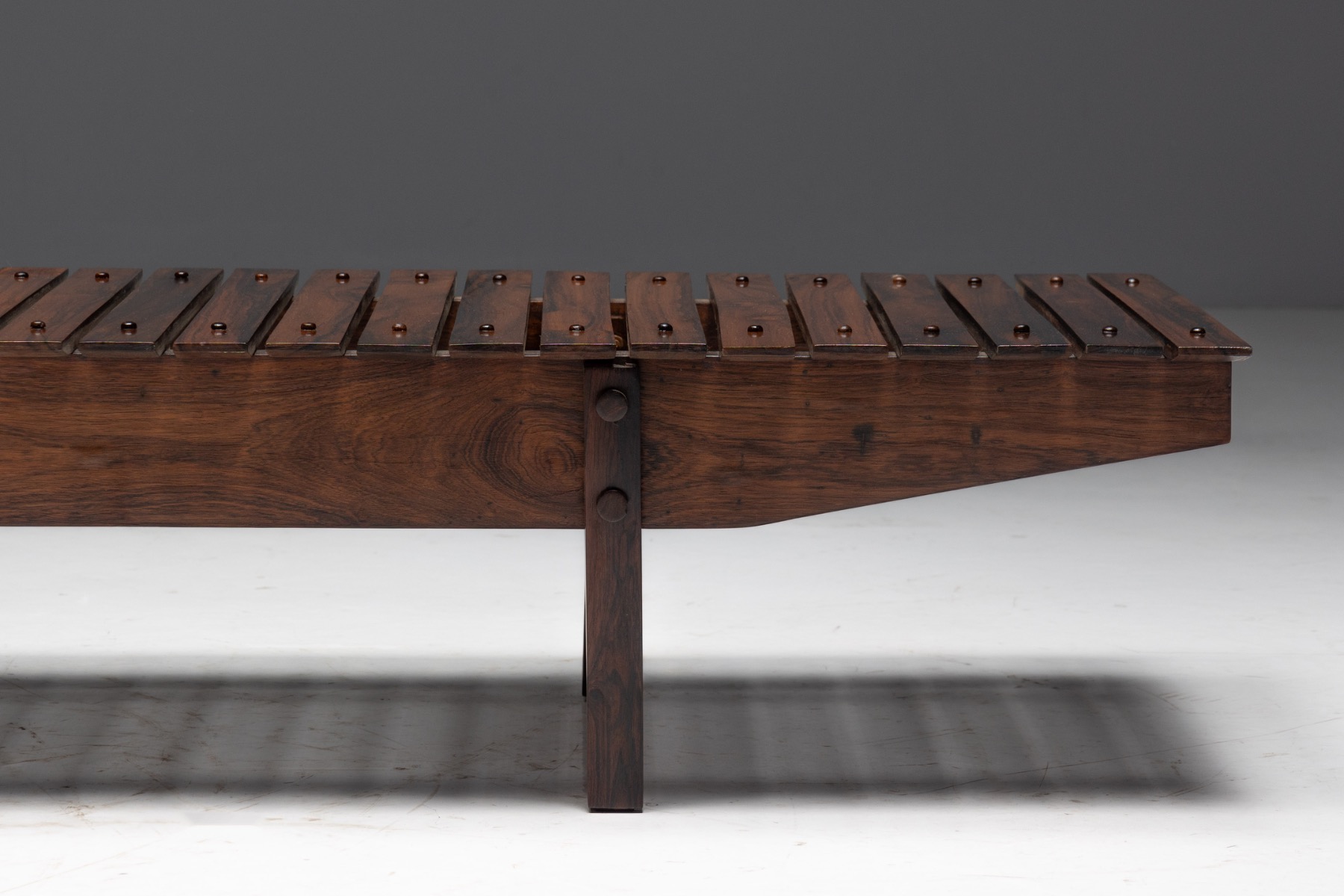 Slatted “Mucki” Bench by Sergio Rodrigues, Brazil - 1960s