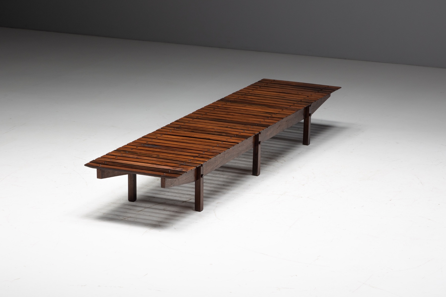 Slatted “Mucki” Bench by Sergio Rodrigues, Brazil - 1960s