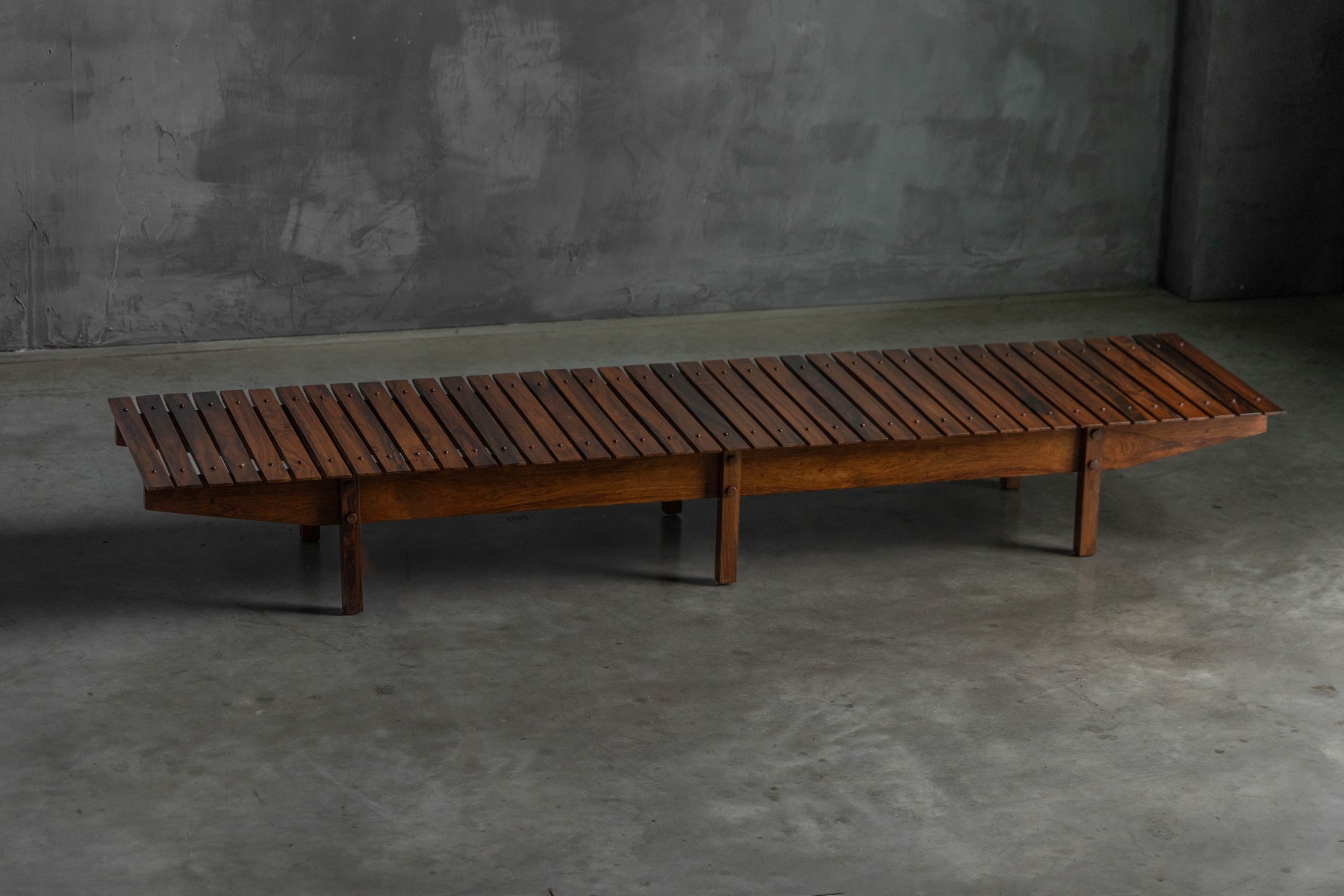 Slatted “Mucki” Bench by Sergio Rodrigues, Brazil - 1960s